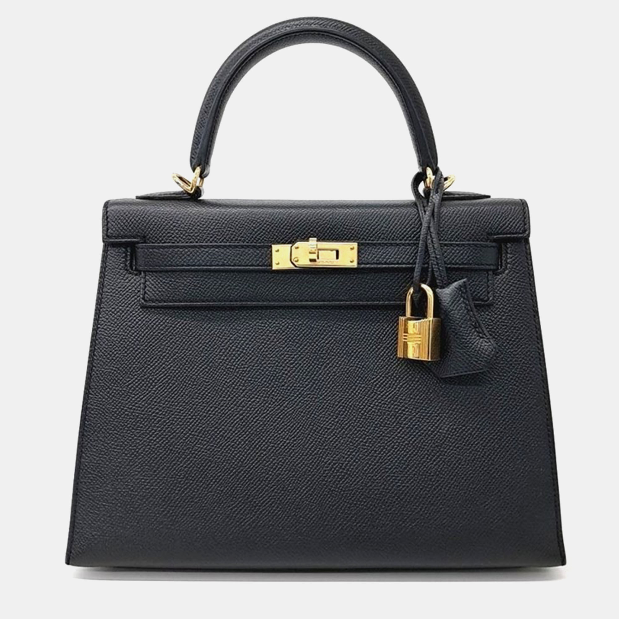 

Hermes Black Epsom Leather Kelly 25 Bag