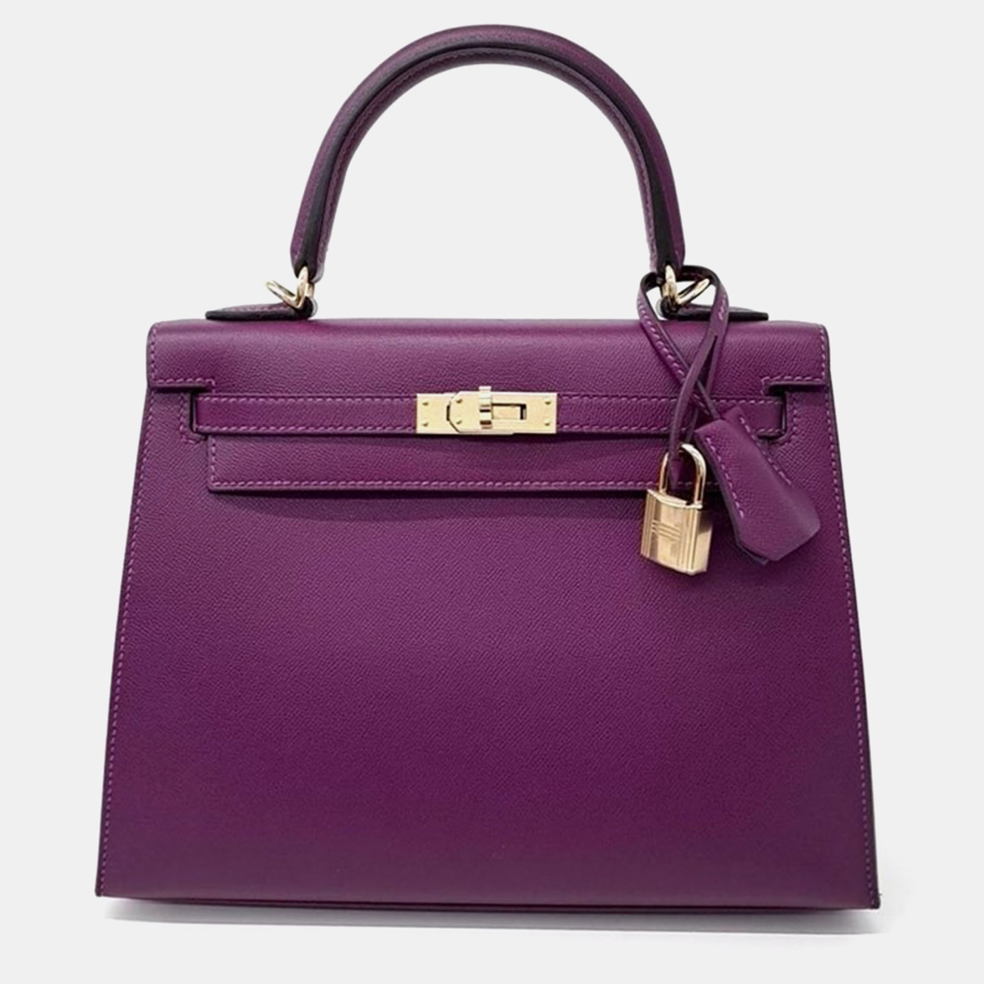 

Hermes Purple Epsom Leather Kelly 25 Bag