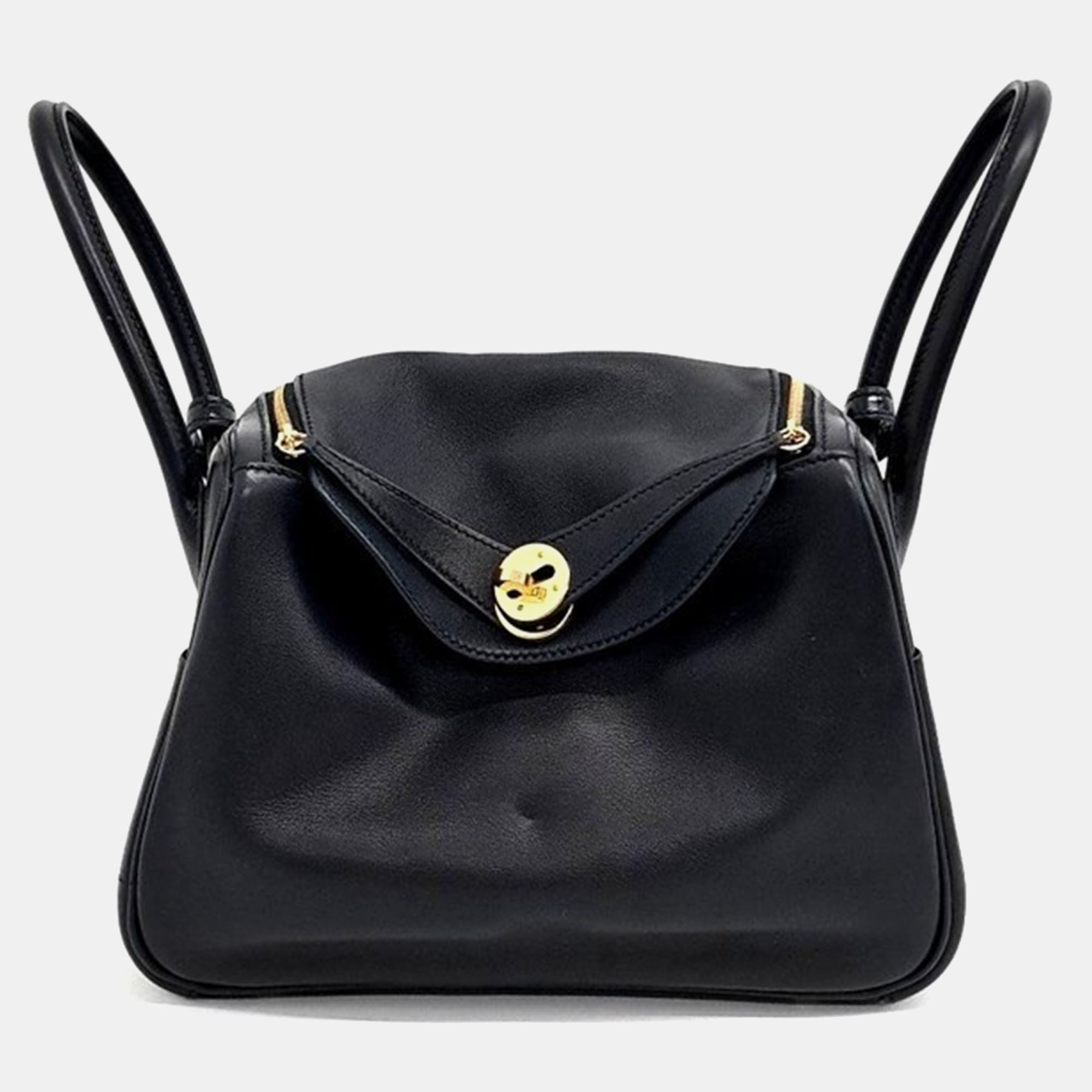 

Hermes Black Leather Lindy 26 Bag