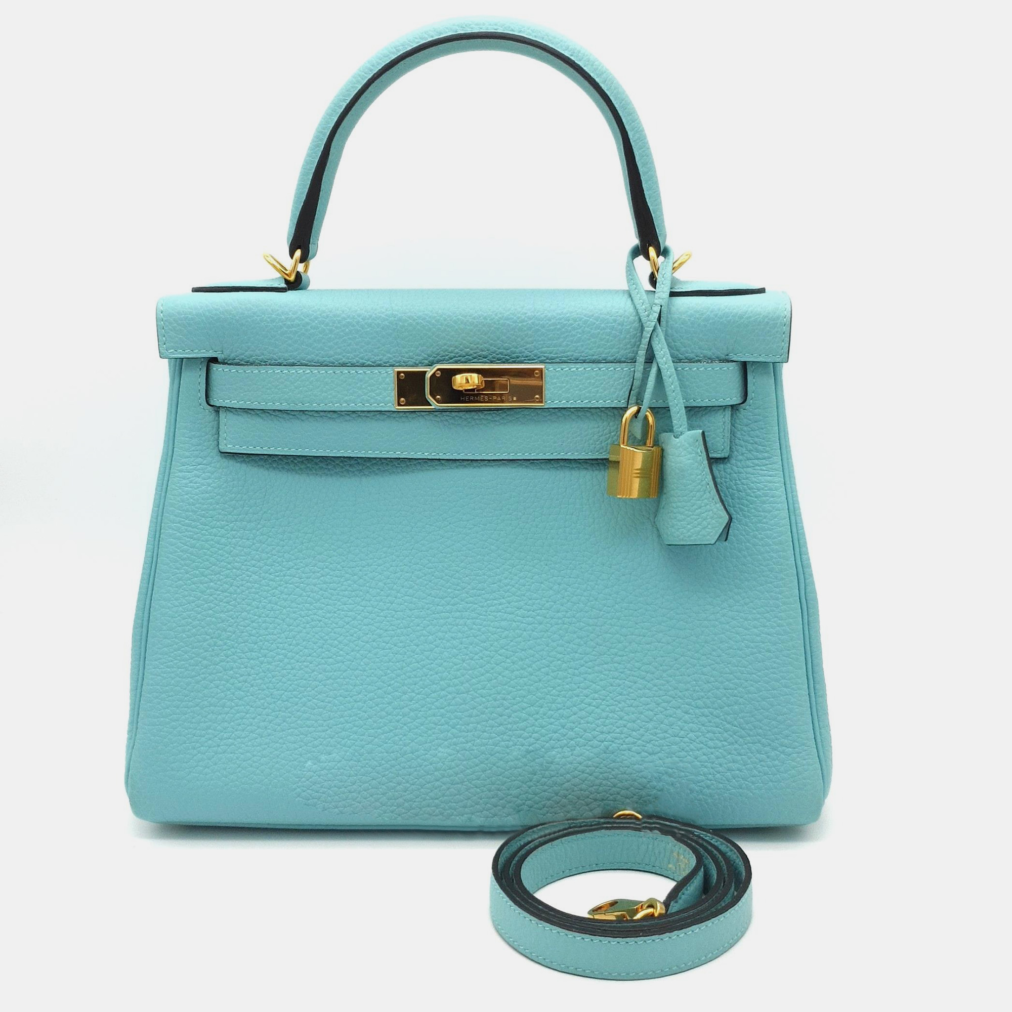

Hermes Blue Atoll Kelly 28 Handbag