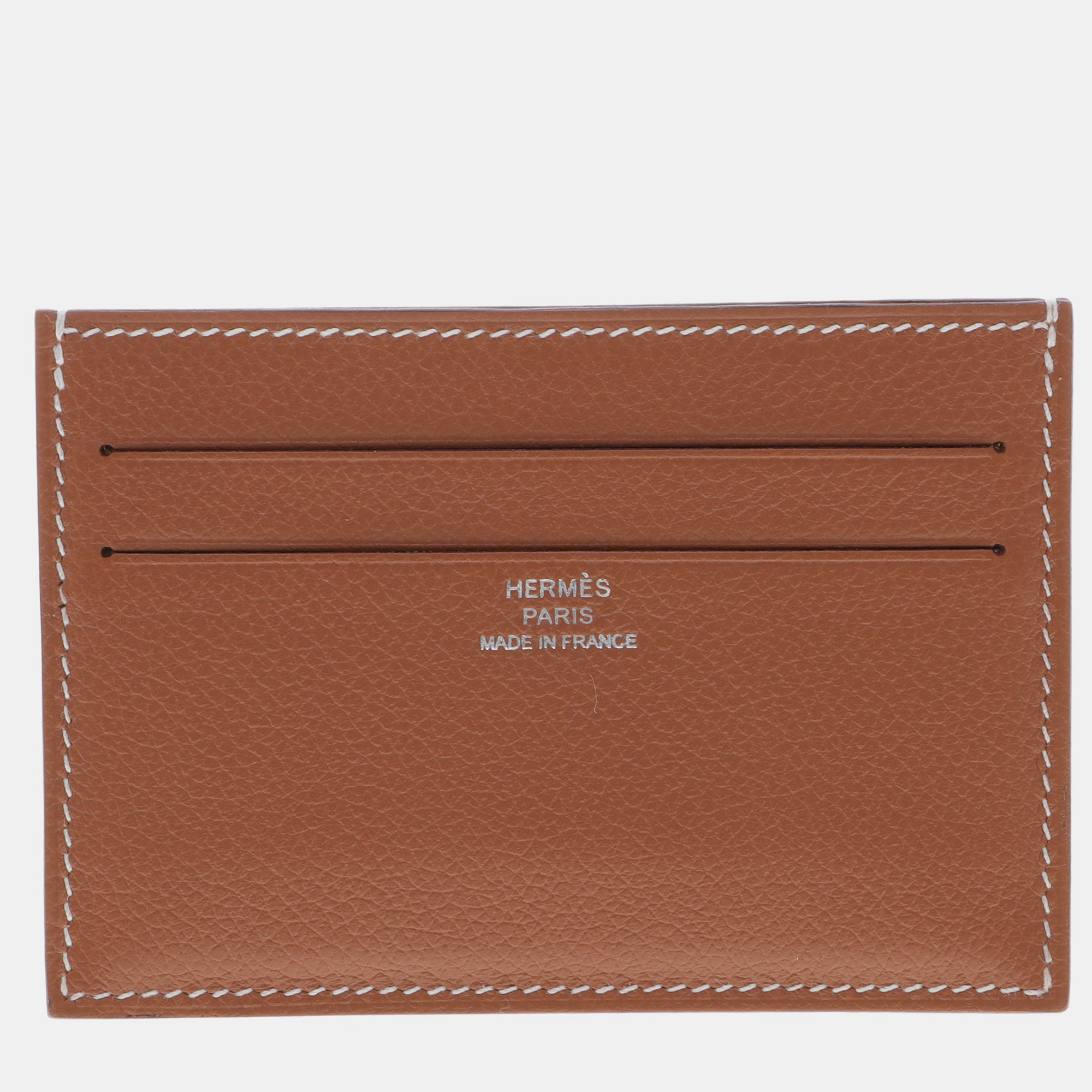 

Hermes Leather 4CC Cardholder, Brown