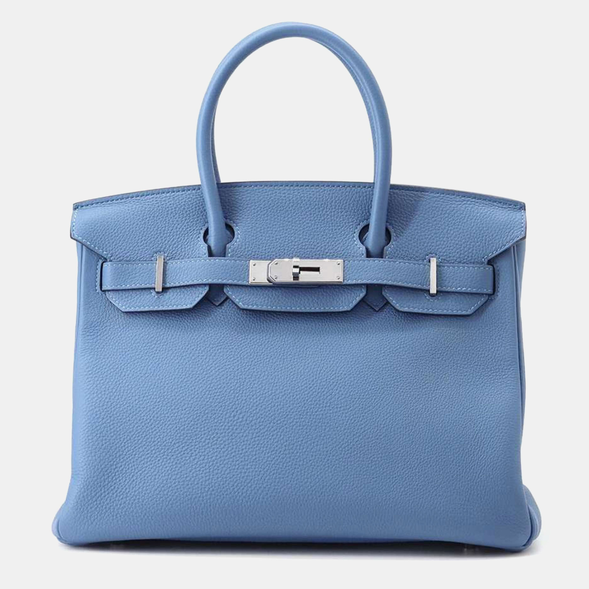 

Hermes Azur Togo Leather Birkin 30 Tote Bag, Blue