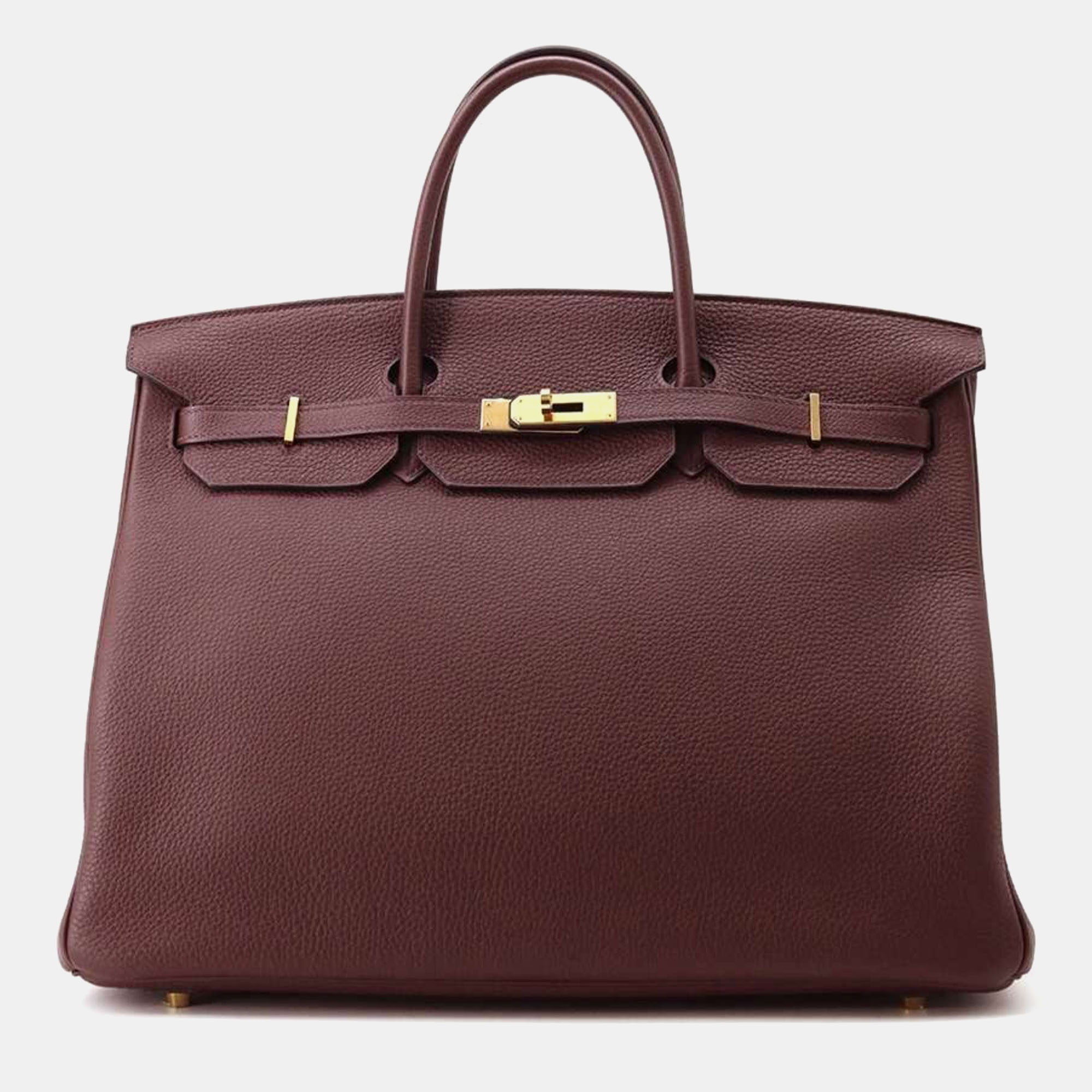 

Hermes Rouge Serie Togo Birkin 40 Handbag, Burgundy