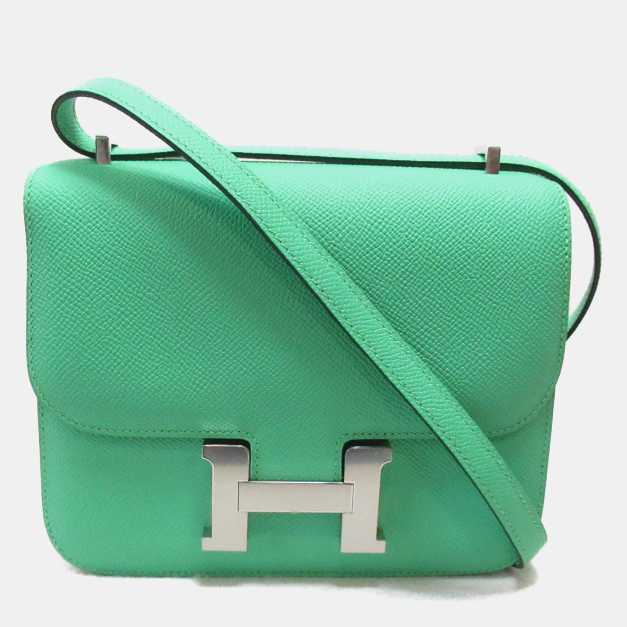 

Hermes Green leather Constance Mini Comic Bag
