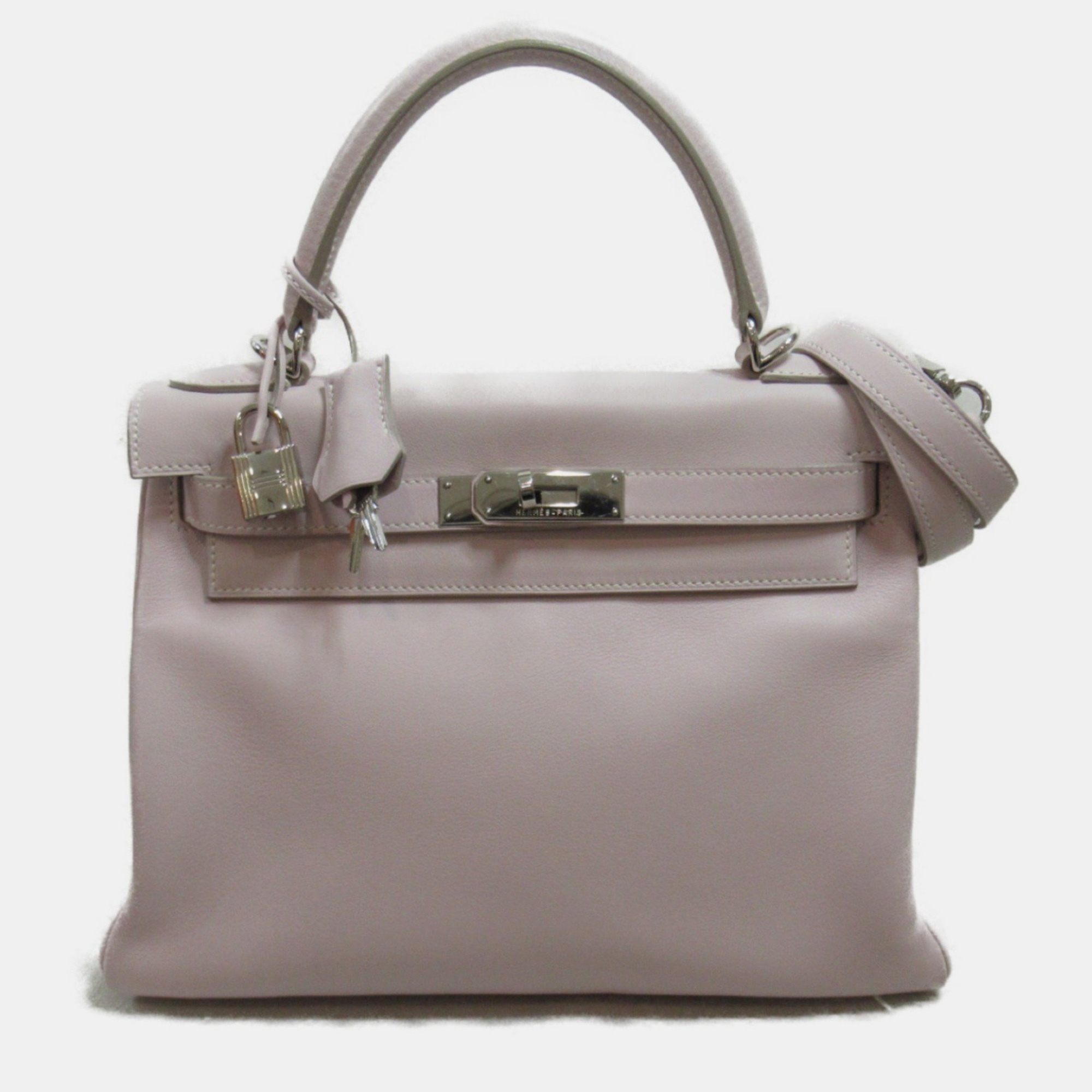 

Hermes Pink Rose dragee Swift leather Kelly 28 Handbag