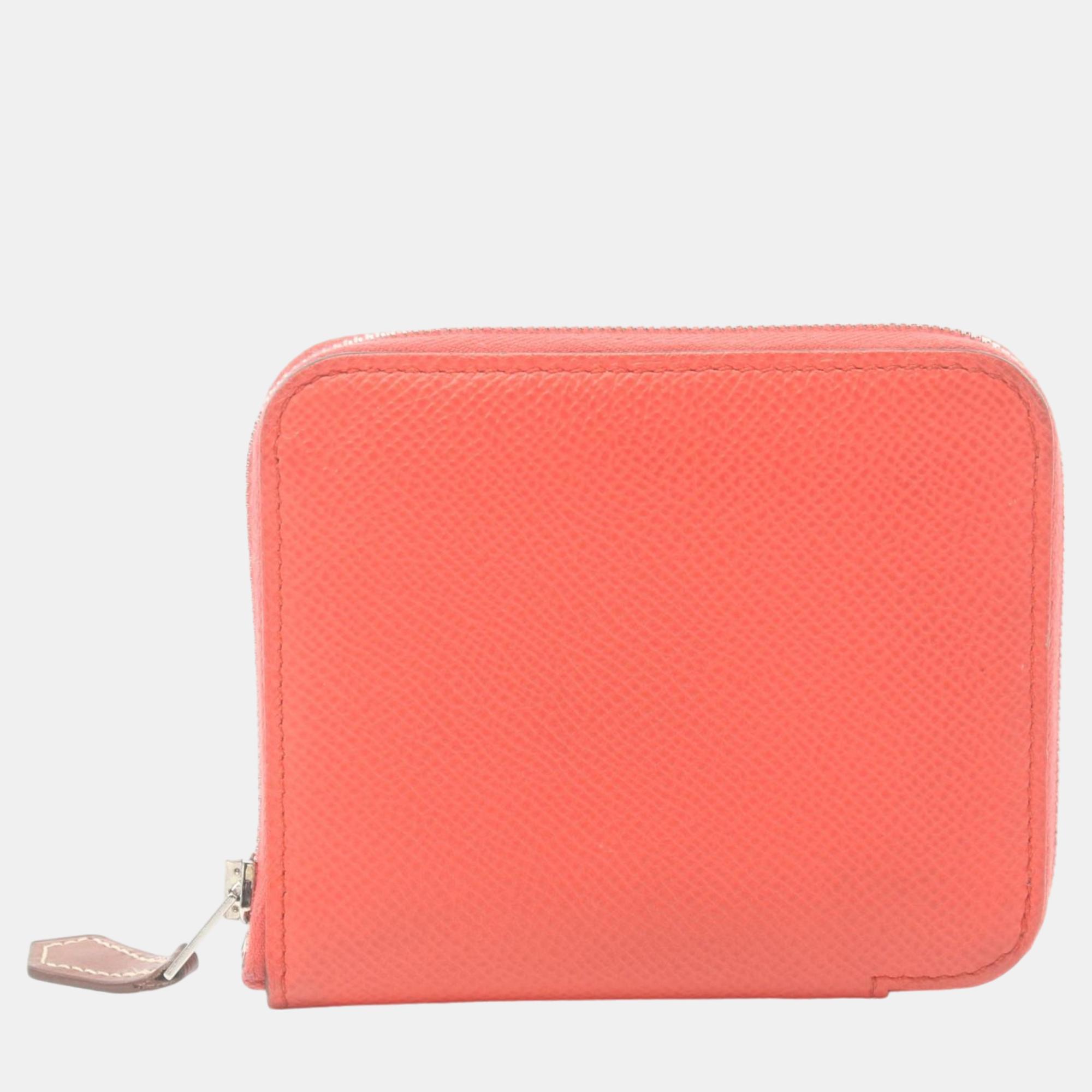 

Hermes Pink Leather Azap Silk'in Compact Wallet