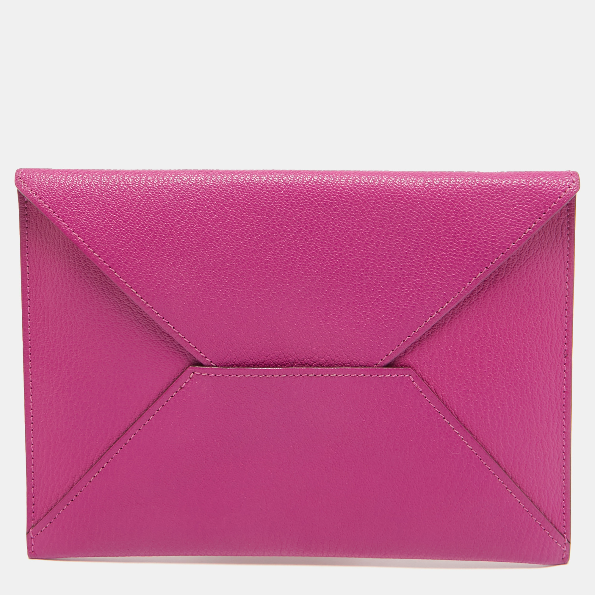 

Hermès Magnolia/Jaune Ambre/Cappucine Leather Envelope Trio Wallet, Purple