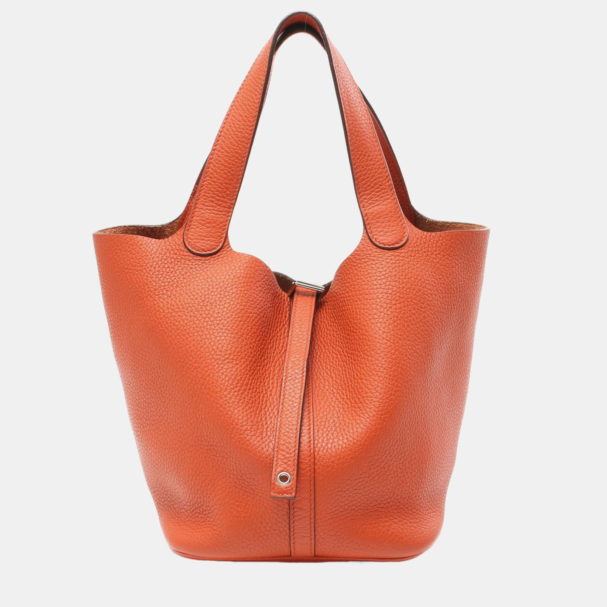 

Hermes Orange Clemence Leather Picotin Lock 22 Hobo Bag