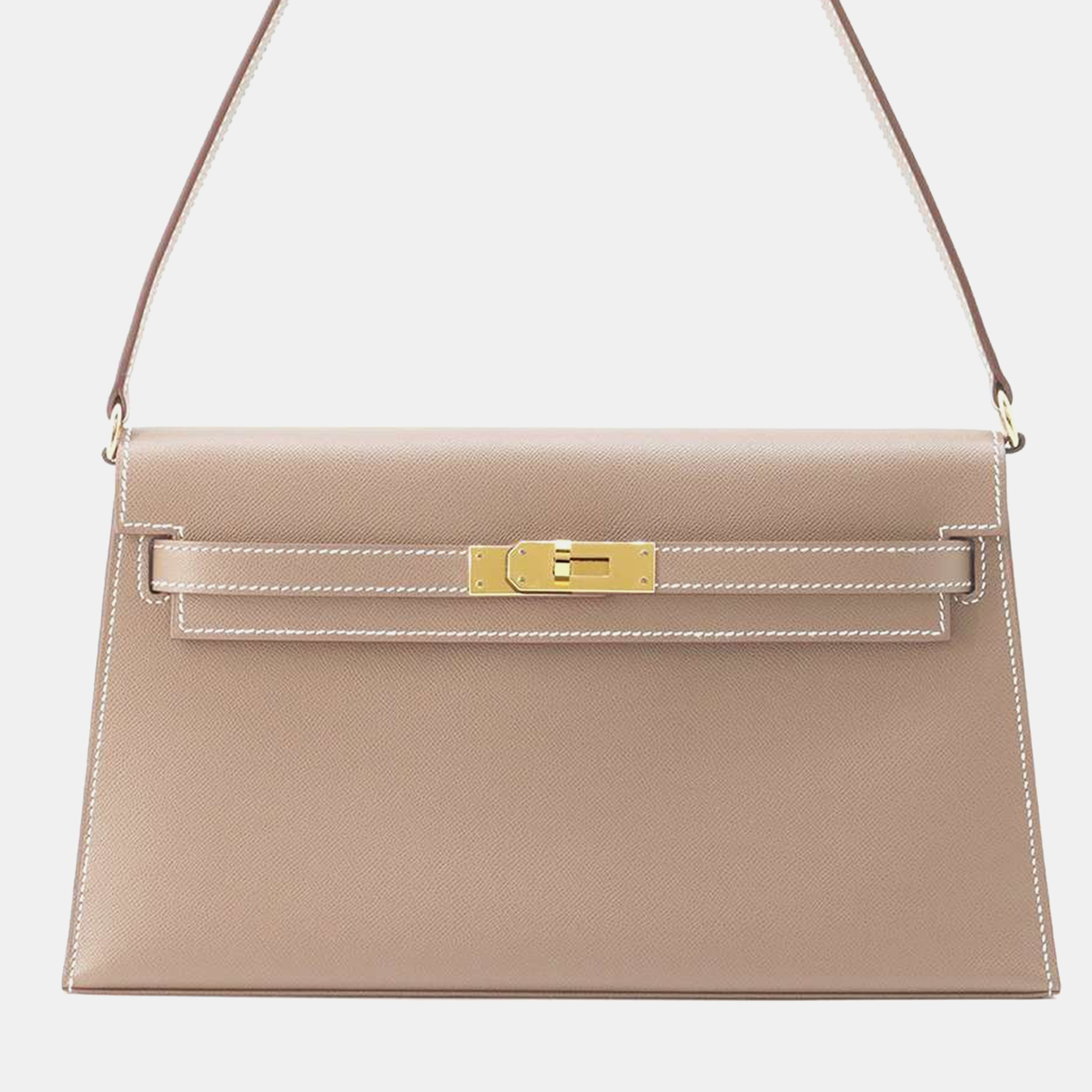 

Hermes Étoupe Madame Leather Kelly Elan Shoulder Bag, Brown