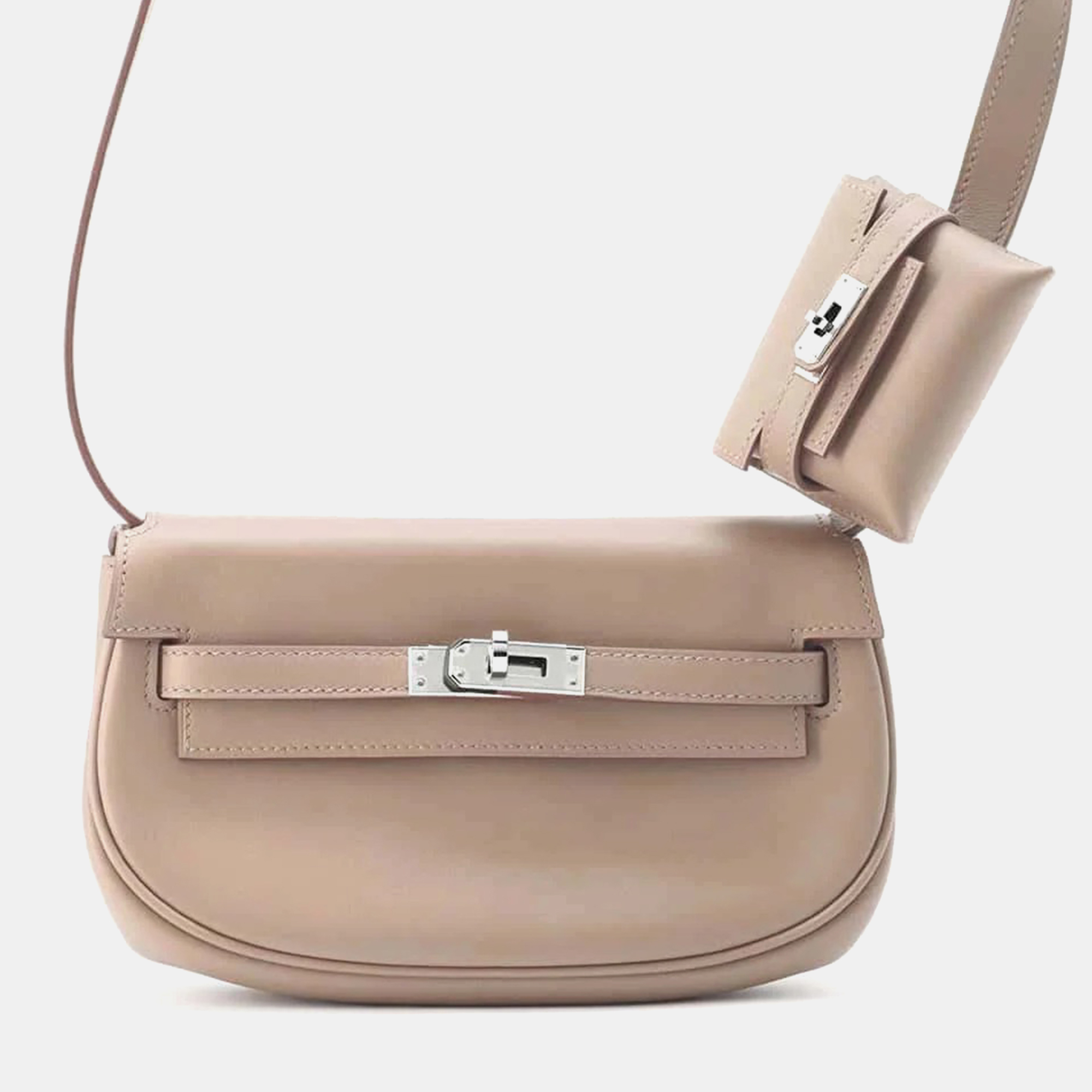 

Hermes Etoupe Swift Kelly Moove Shoulder Bag, Brown