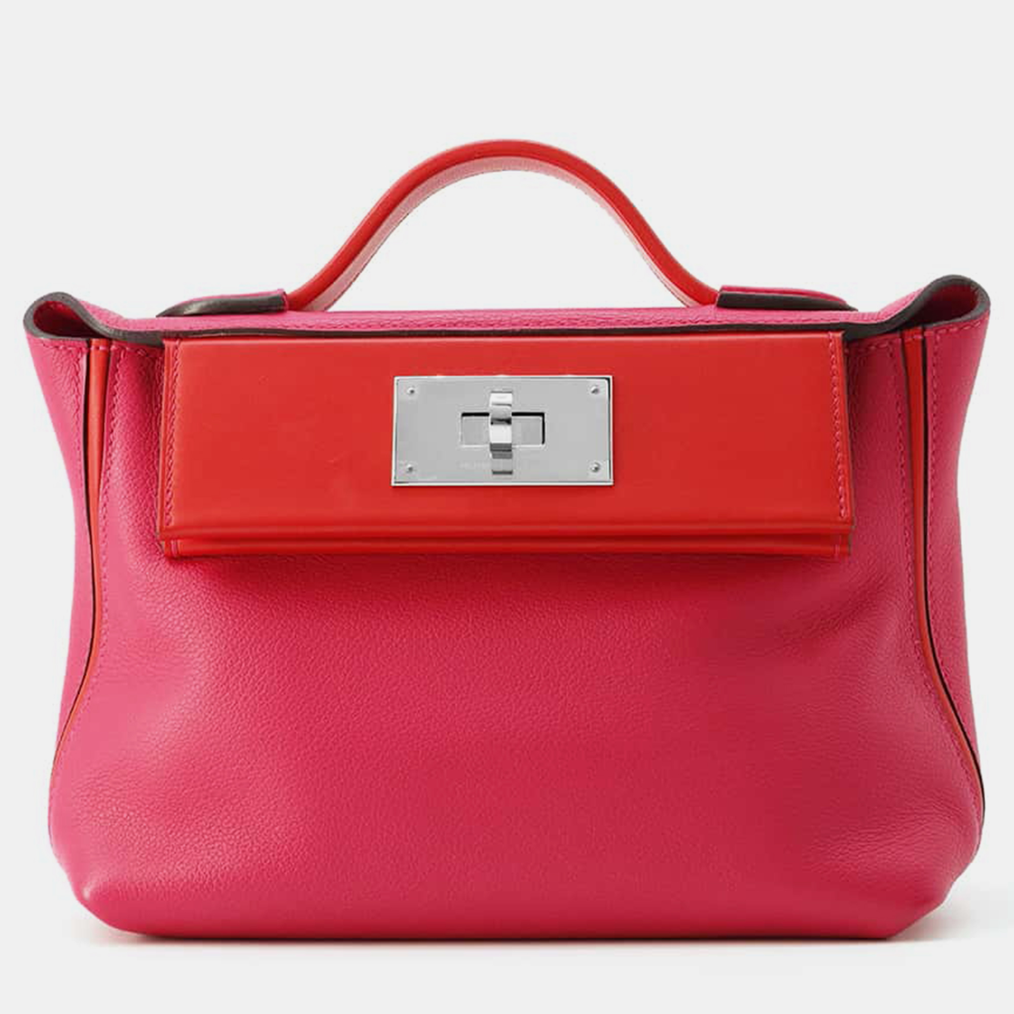 

Hermès Rose Mexico and Rouge De Coeur Evercolor and Swift Mini 24/24 21 Bag, Pink