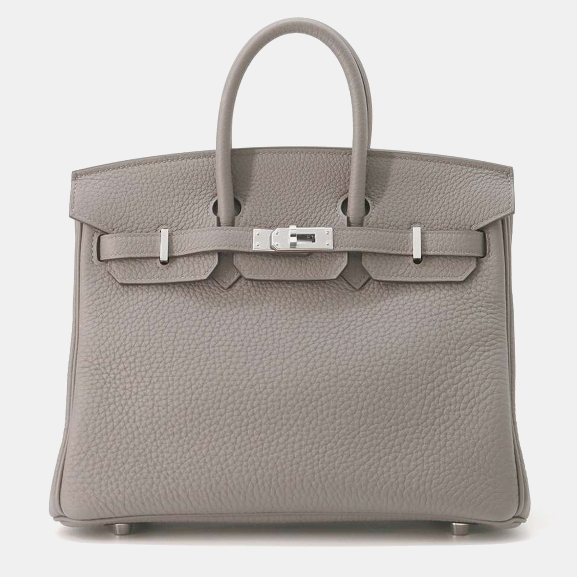 

Hermes Gris Meyer Togo Leather Birkin 25 Tote Bag, Grey