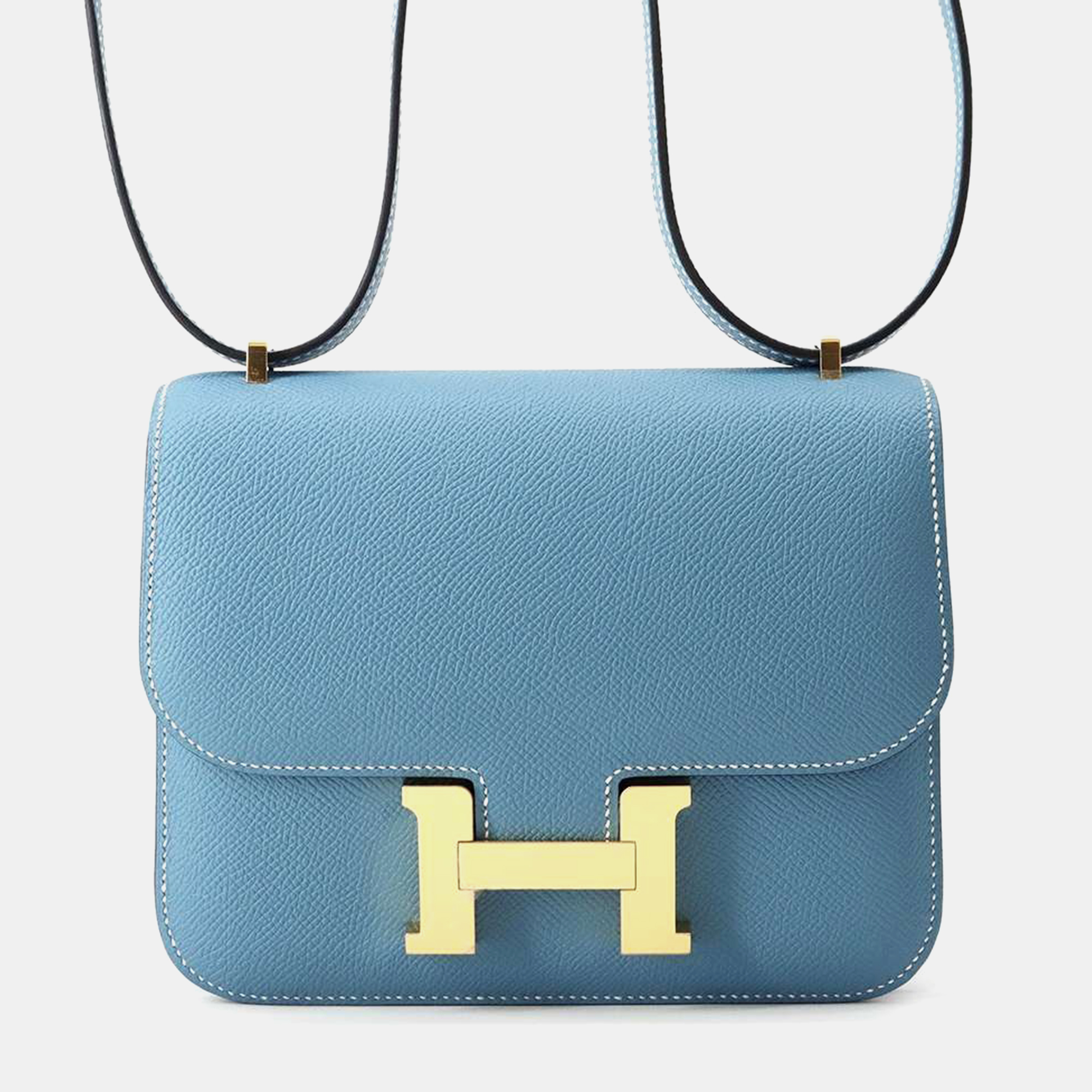 

Hermes Miroir New Blue Jean Epsom Constance Mini Shoulder Bags