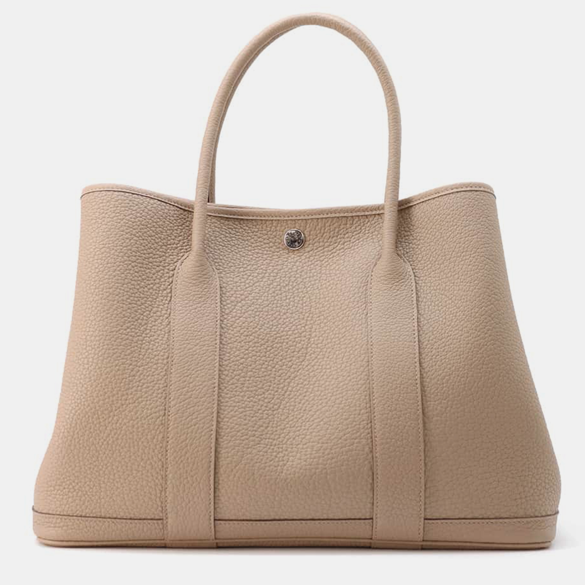 

Hermes Beige Marfa Negonda Leather Garden Party Size PM