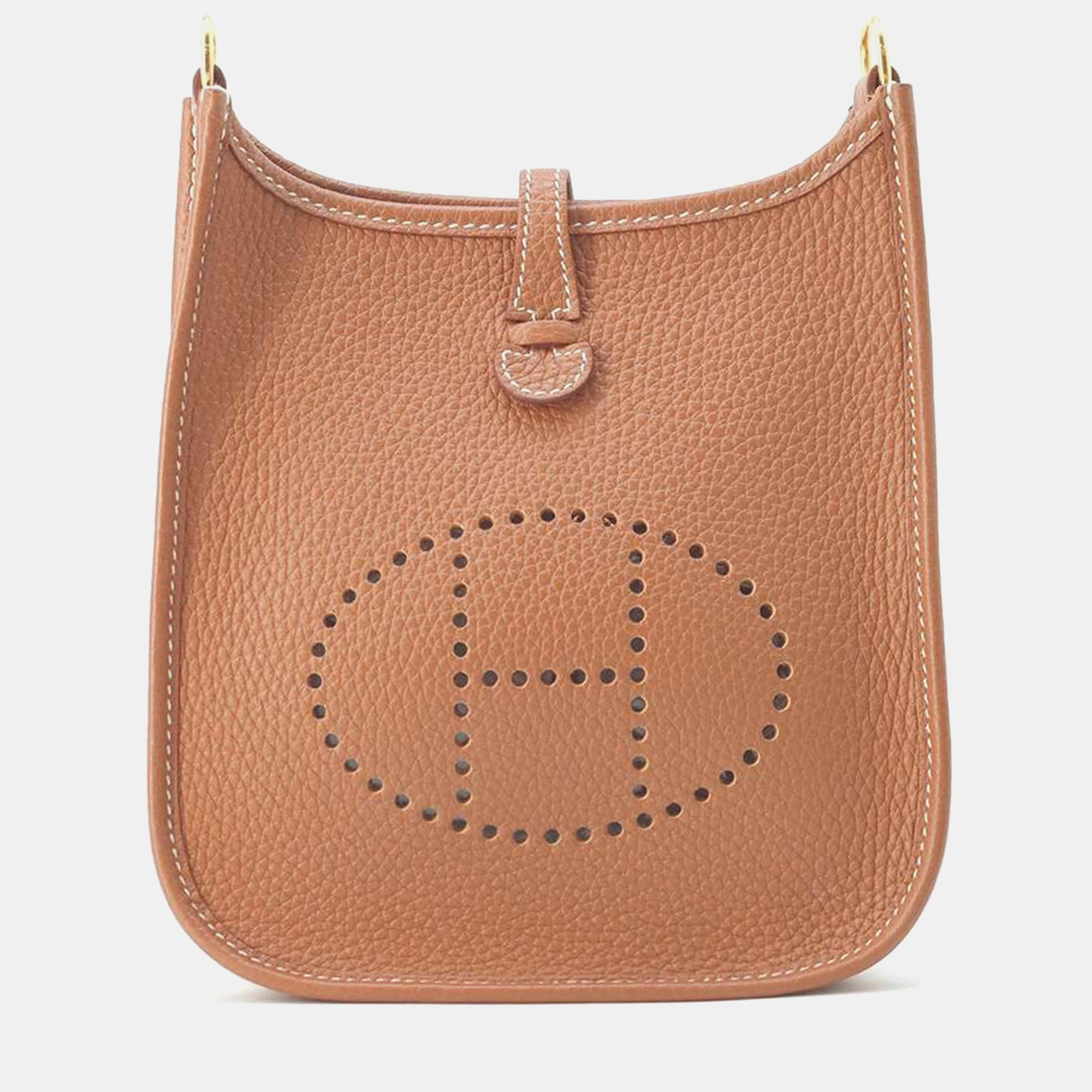 

Hermes Gold Taurillon Clemence Evelyne bag Size TPM