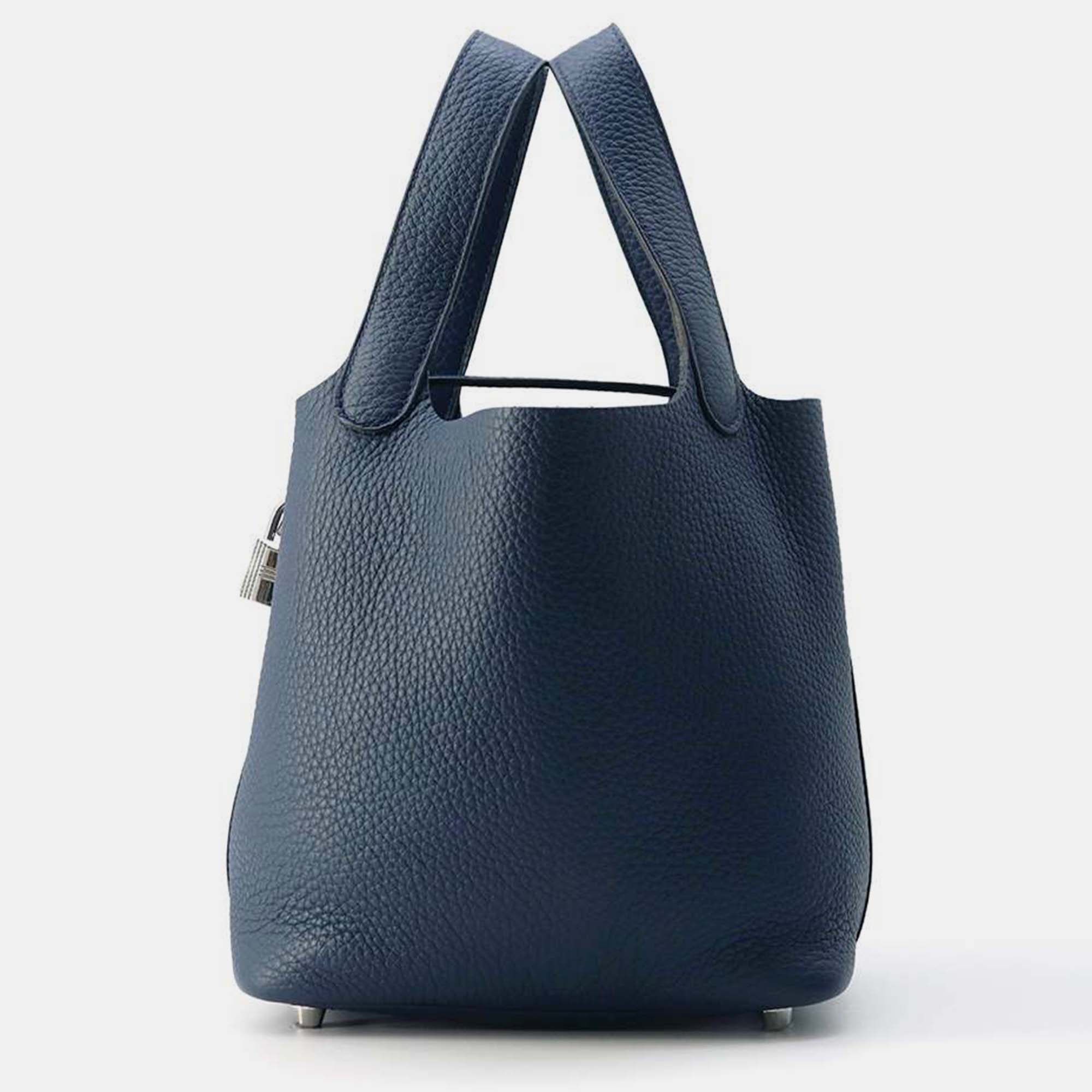 

Hermes Blue de Prusse Taurillon Clemence Picotin Lock Bag PM