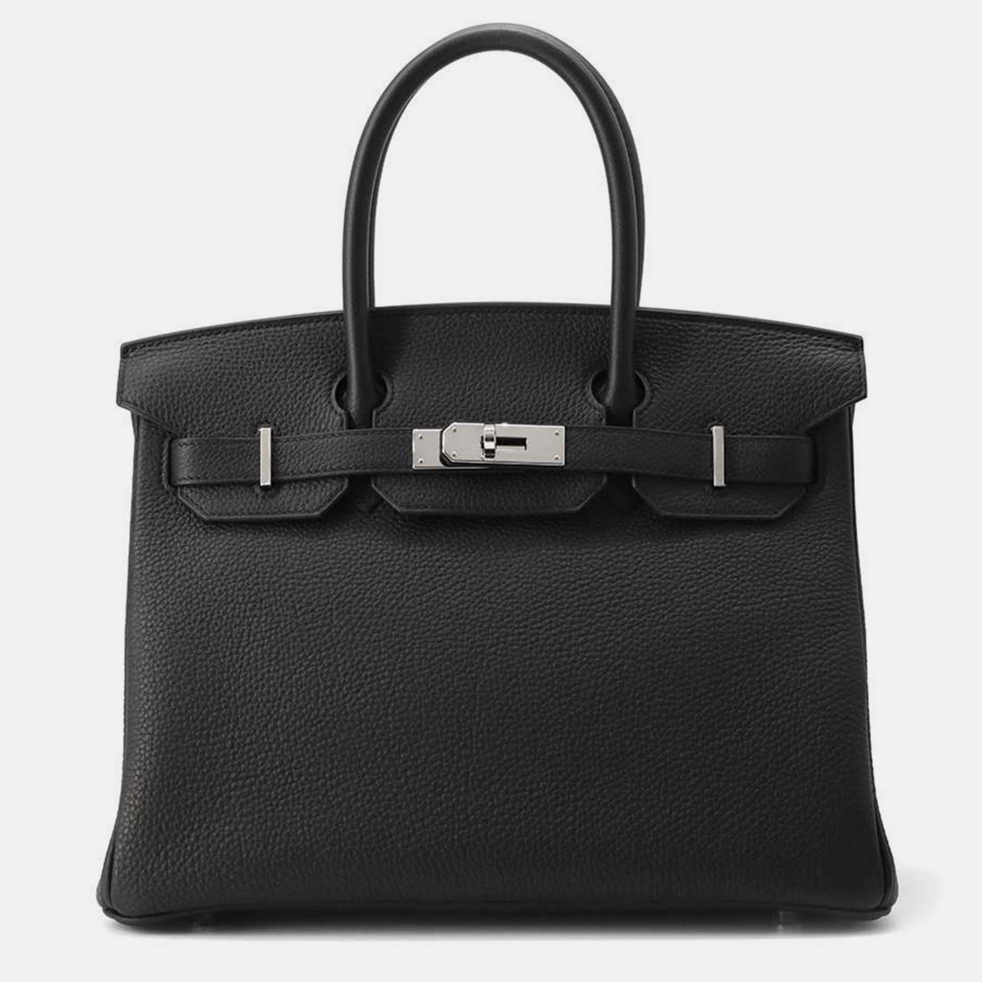 

Hermes Black Togo Leather Birkin Bag 30