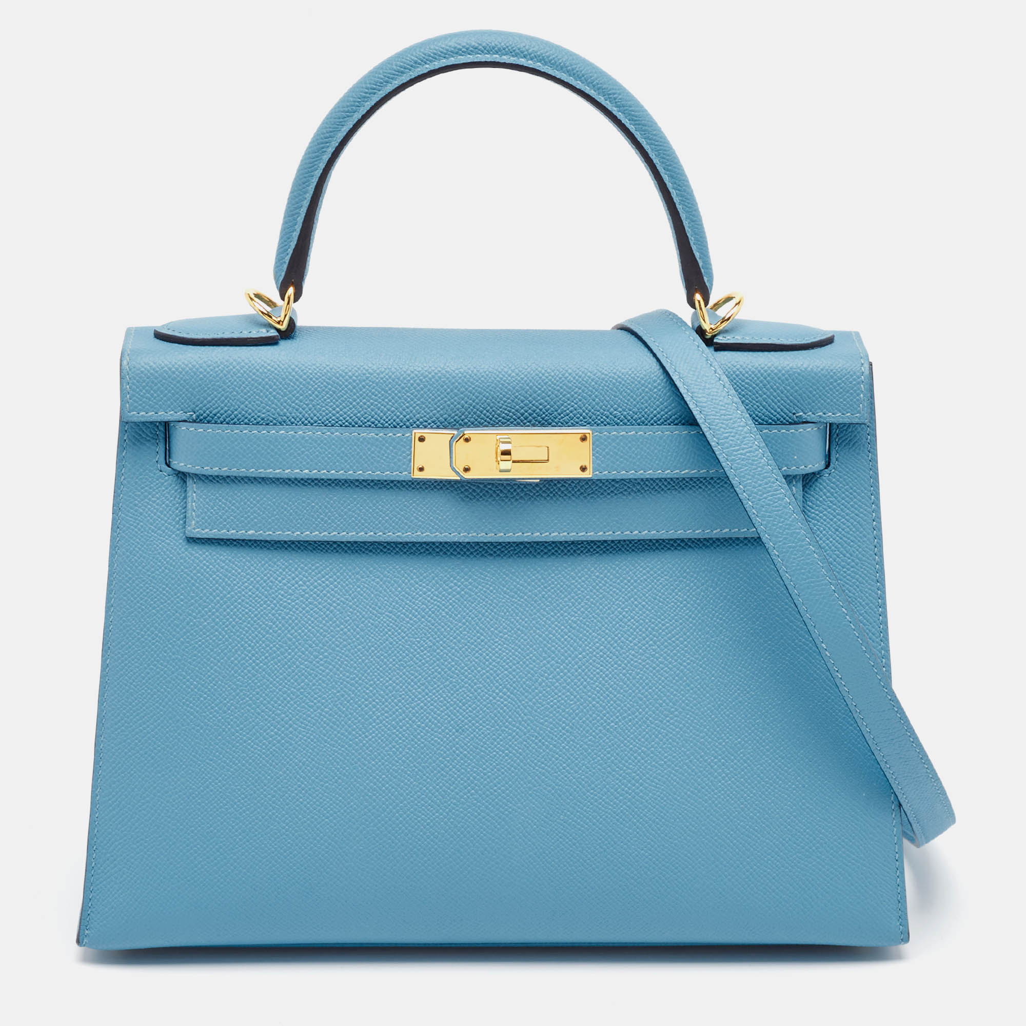 

Hermès Blue Du Nord Epsom Leather Gold Finish Kelly Sellier 28 Bag