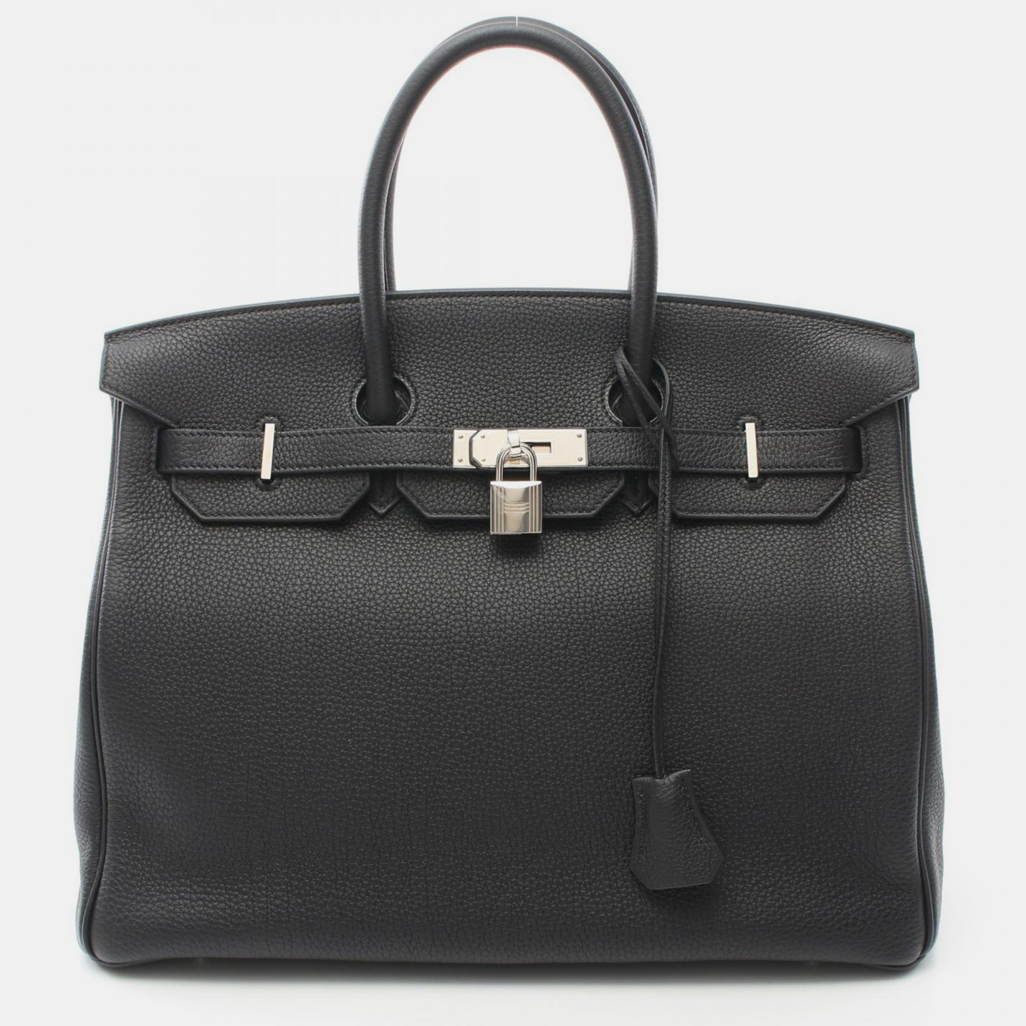 Pre-owned Hermes Black Togo Leather 25 Birkin Tote Bag