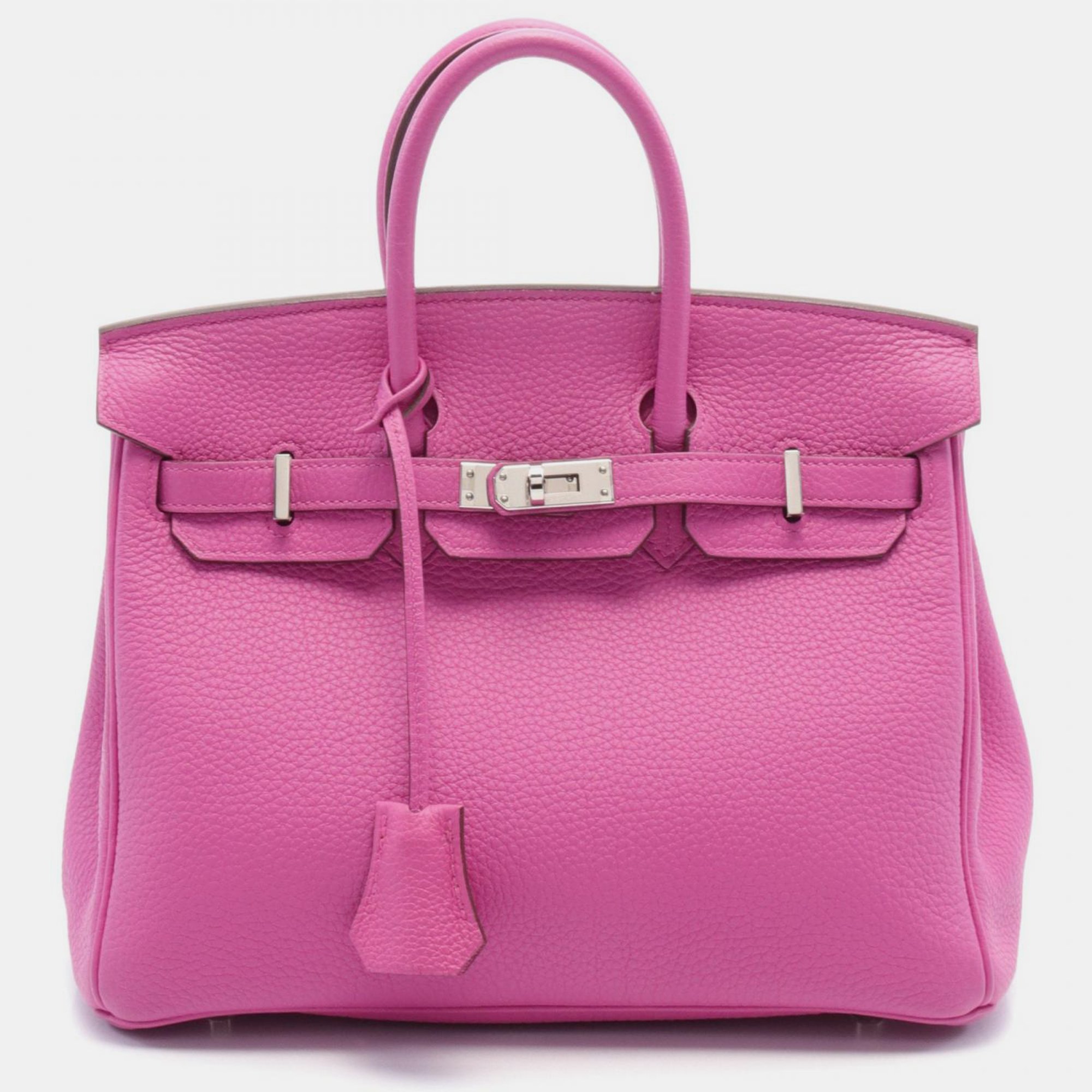 Pre-owned Hermes Pink Leather Birkin 25 Tote Bag