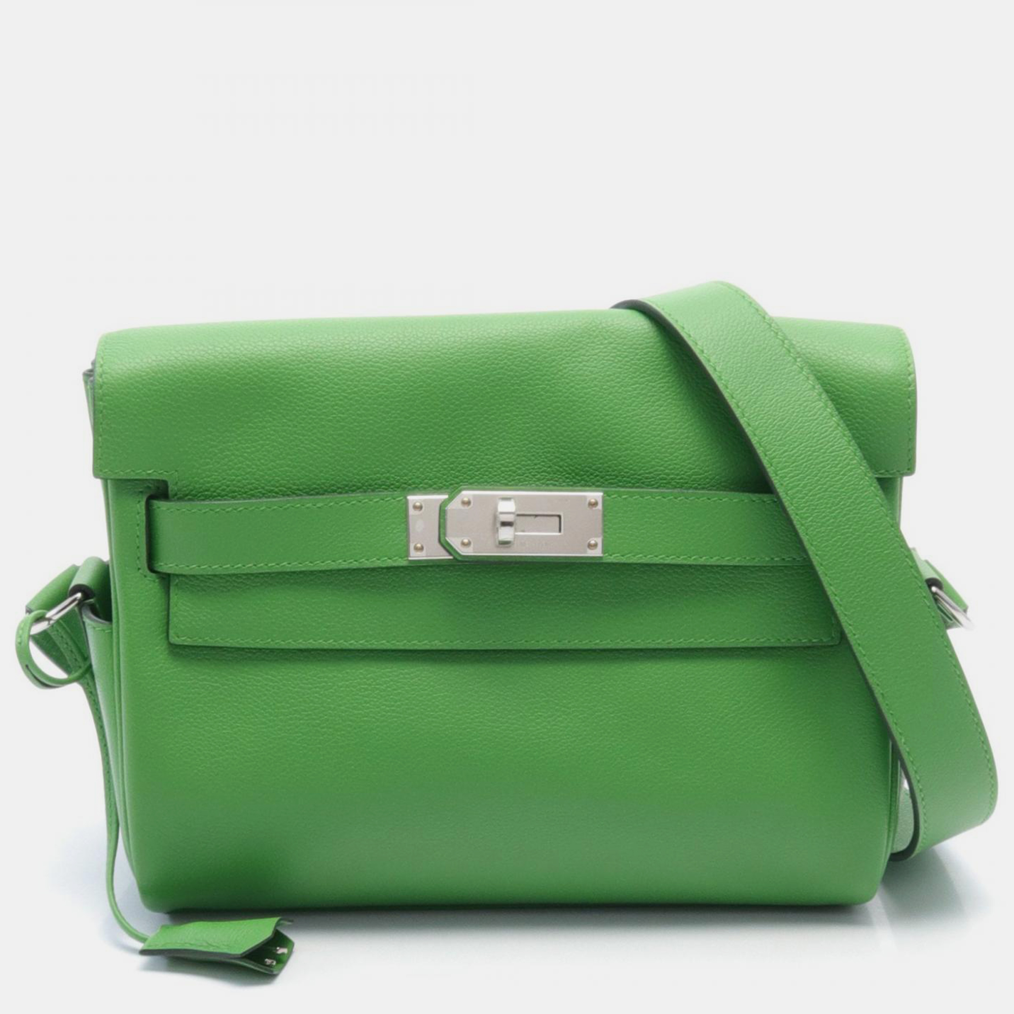 

Hermes Green Vert Yucca Evercolor leather Kelly PM Messenger Bag