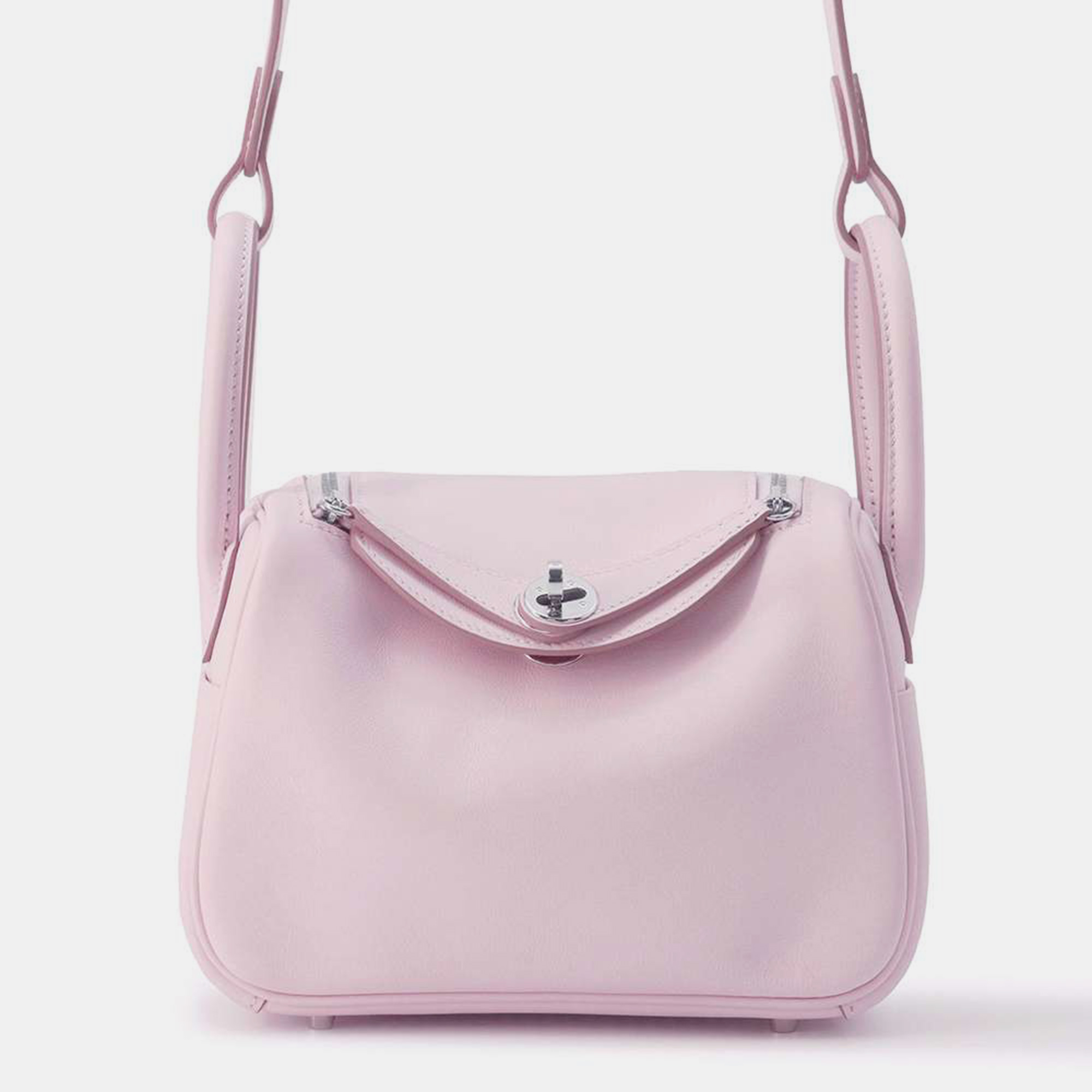 

Hermes Mauve Pale/Gold Swift Leather Lindy Verso Mini Bag, Purple