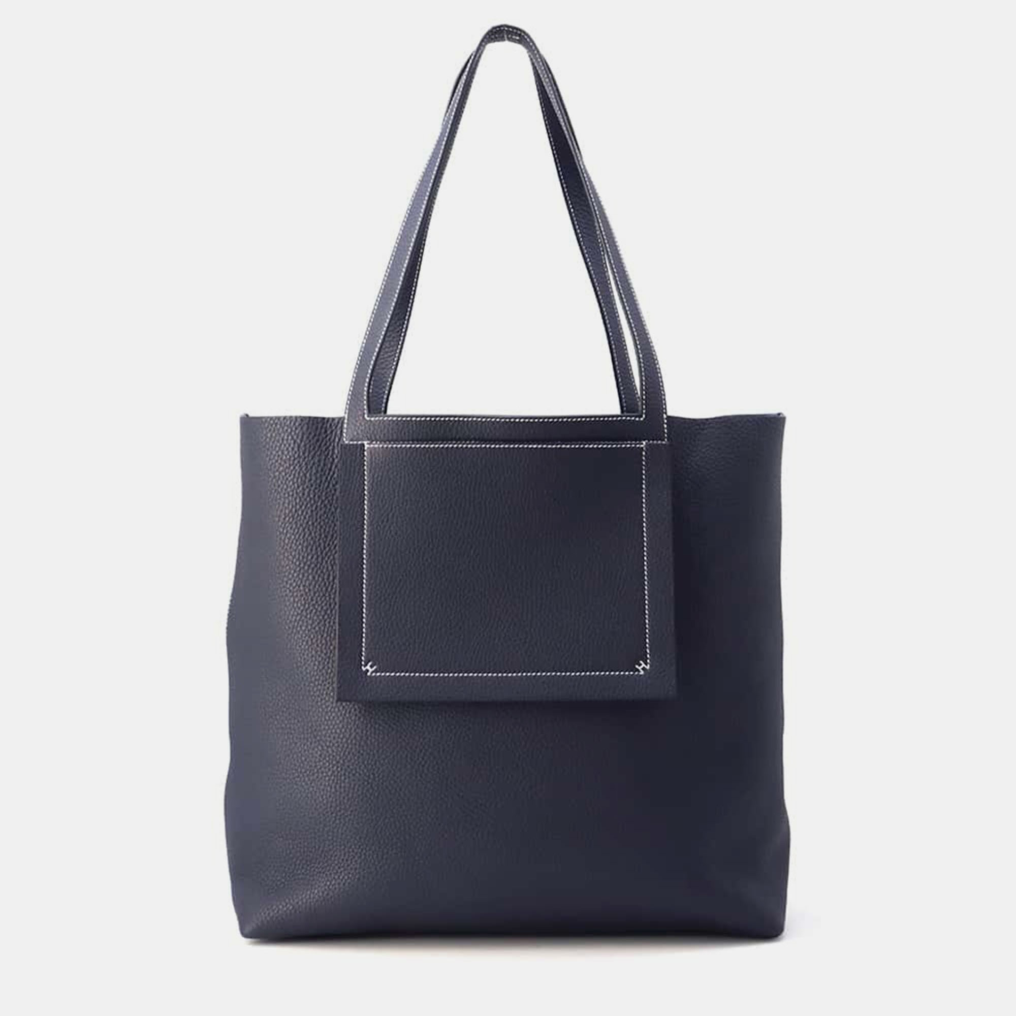 

Hermes Blue Nuit Taurillon Clemence Size