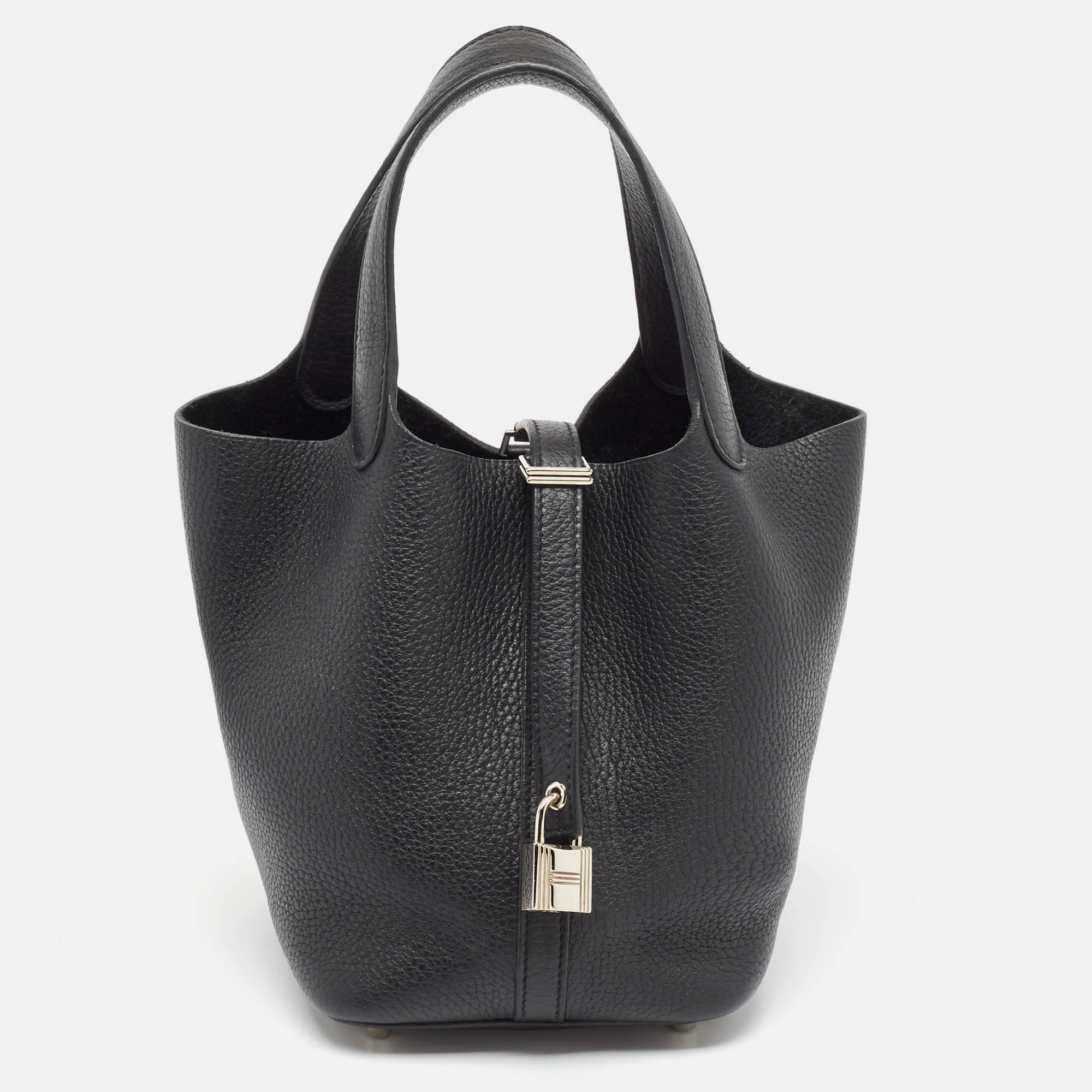 

Hermes Black Togo Leather Picotin Lock 18 Bag