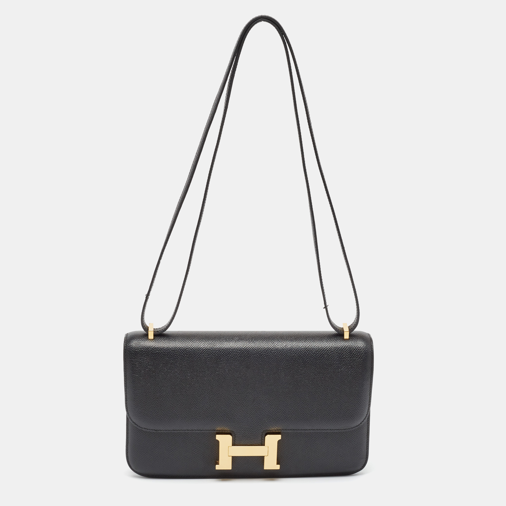 

Hermes Black Epsom Leather Constance Elan Bag