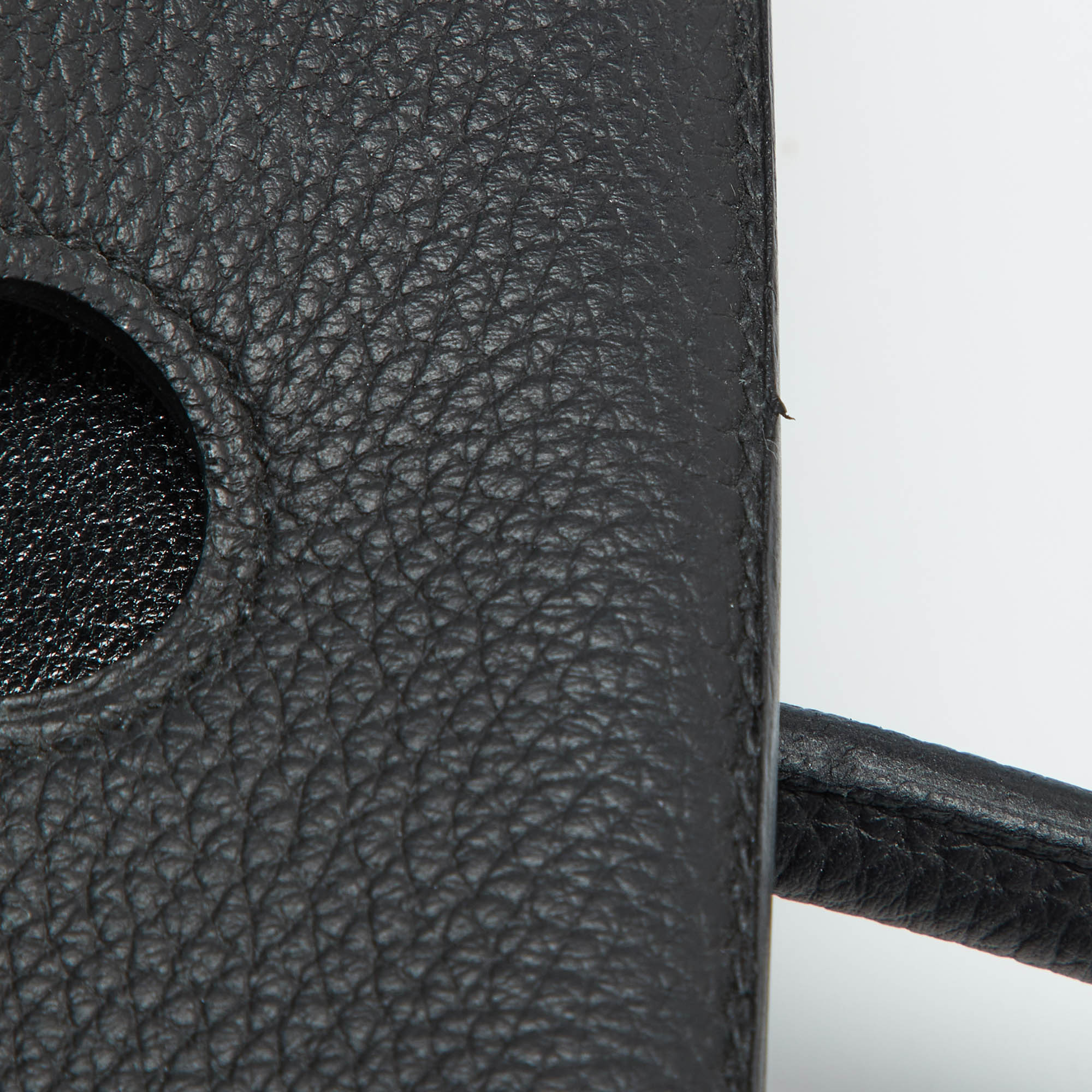 Hermes Black Taurillon Togo Leather Palladium Finish 40 Birkin Bag 