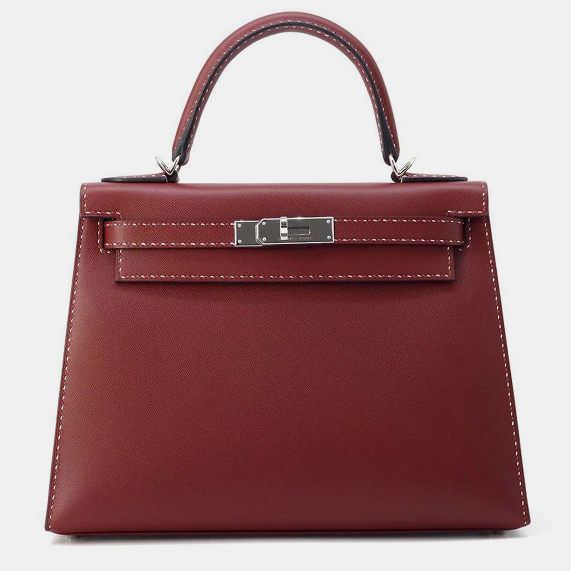 

Hermes Kelly Sellier Miss You Rouge H Glenemush Size, Burgundy