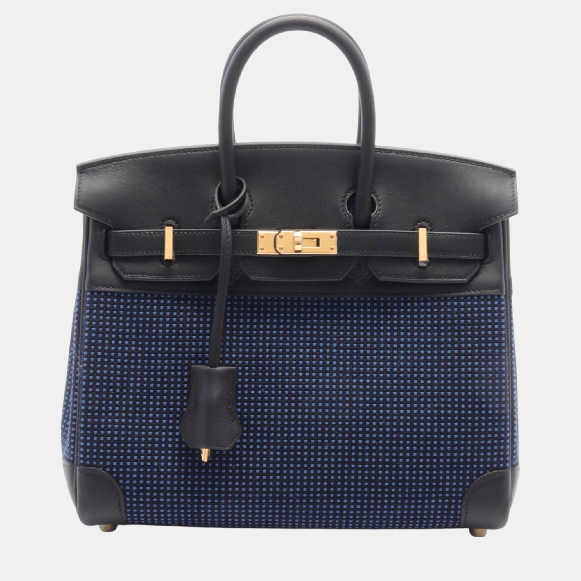 

Hermes Birkin 25 Handbag Blue/Black