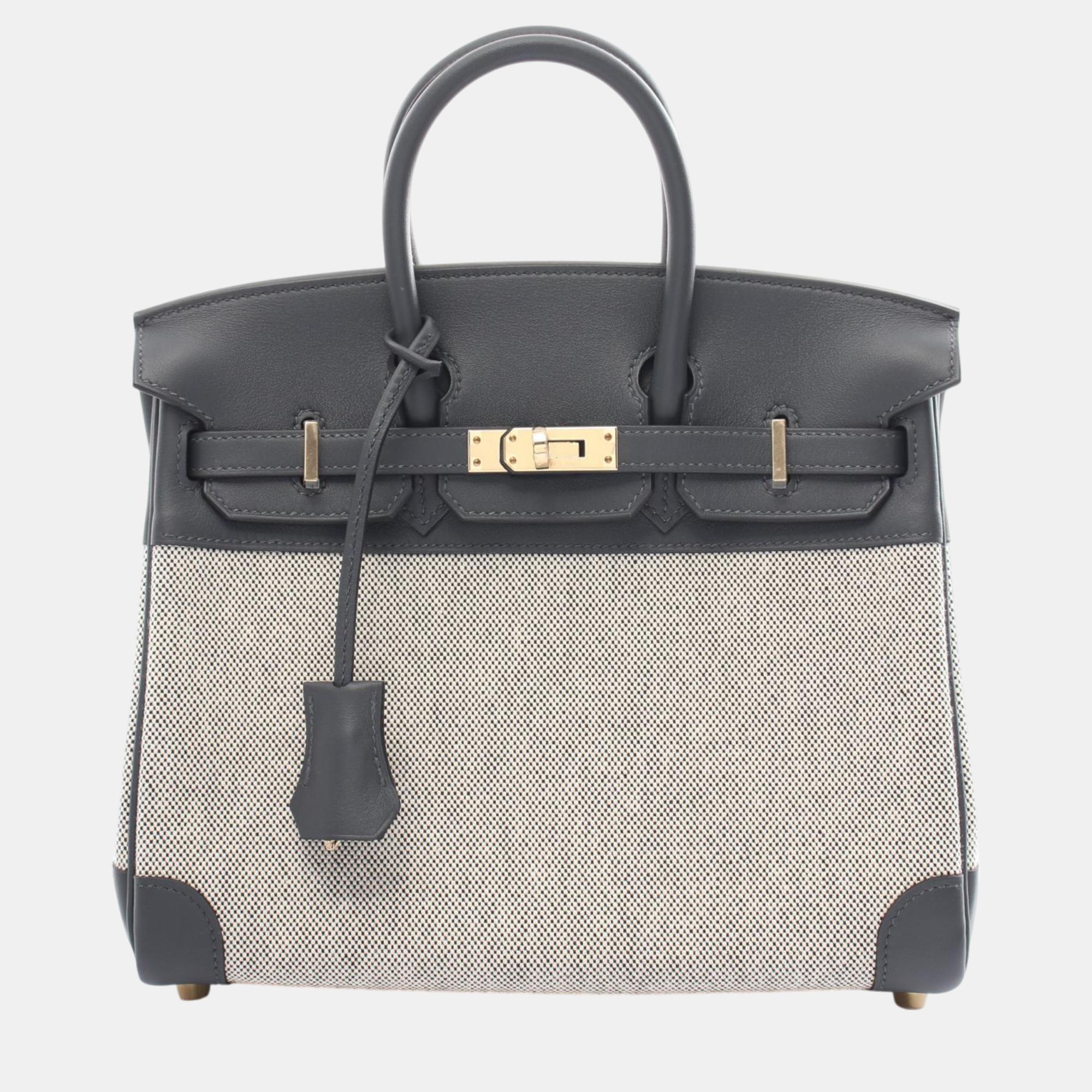 

Hermes Birkin 25 Ecru Gris Misty Handbag, Beige