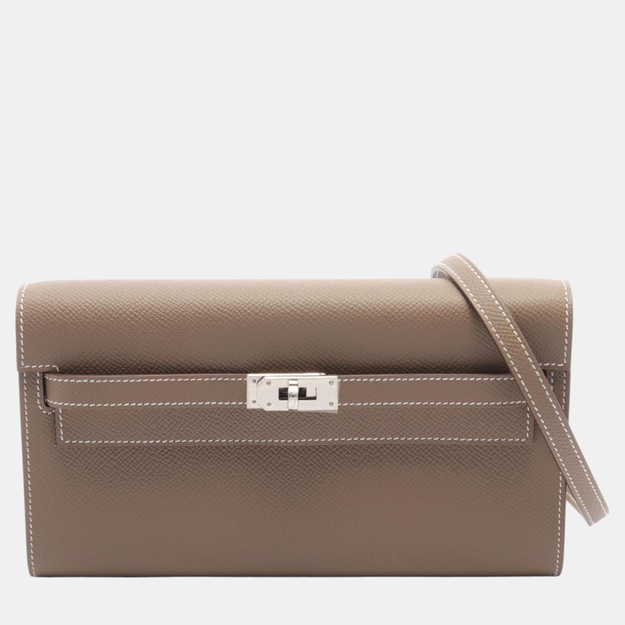 

Hermes Kelly To Go Shoulder Bag Brown