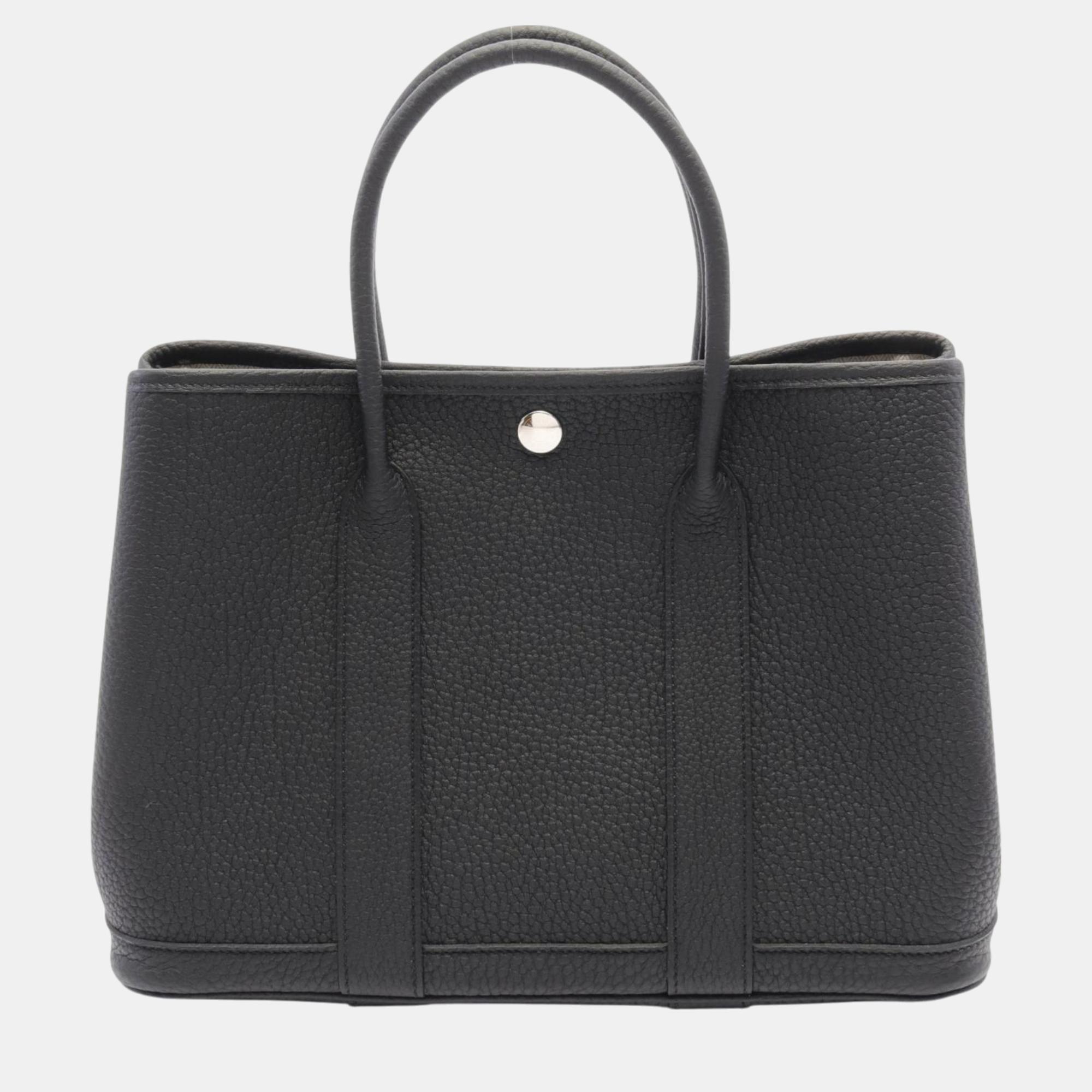 

Hermes Garden Party TPM Tote Bag Black