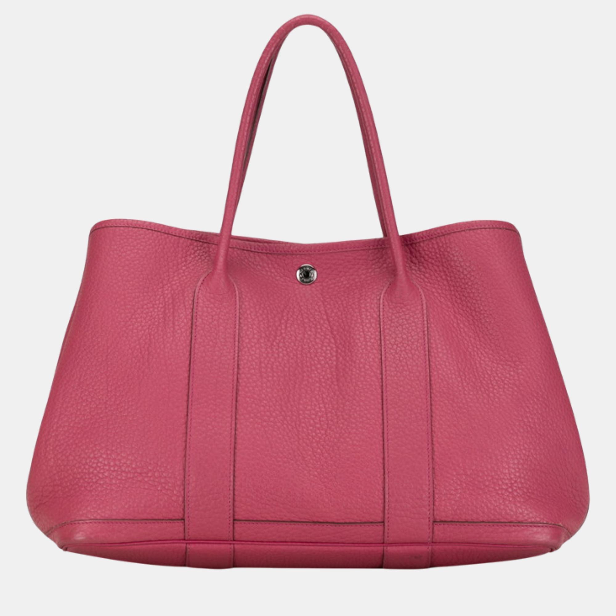 

Hermes Garden Party PM Handbag Rose Purple Negonda, Pink