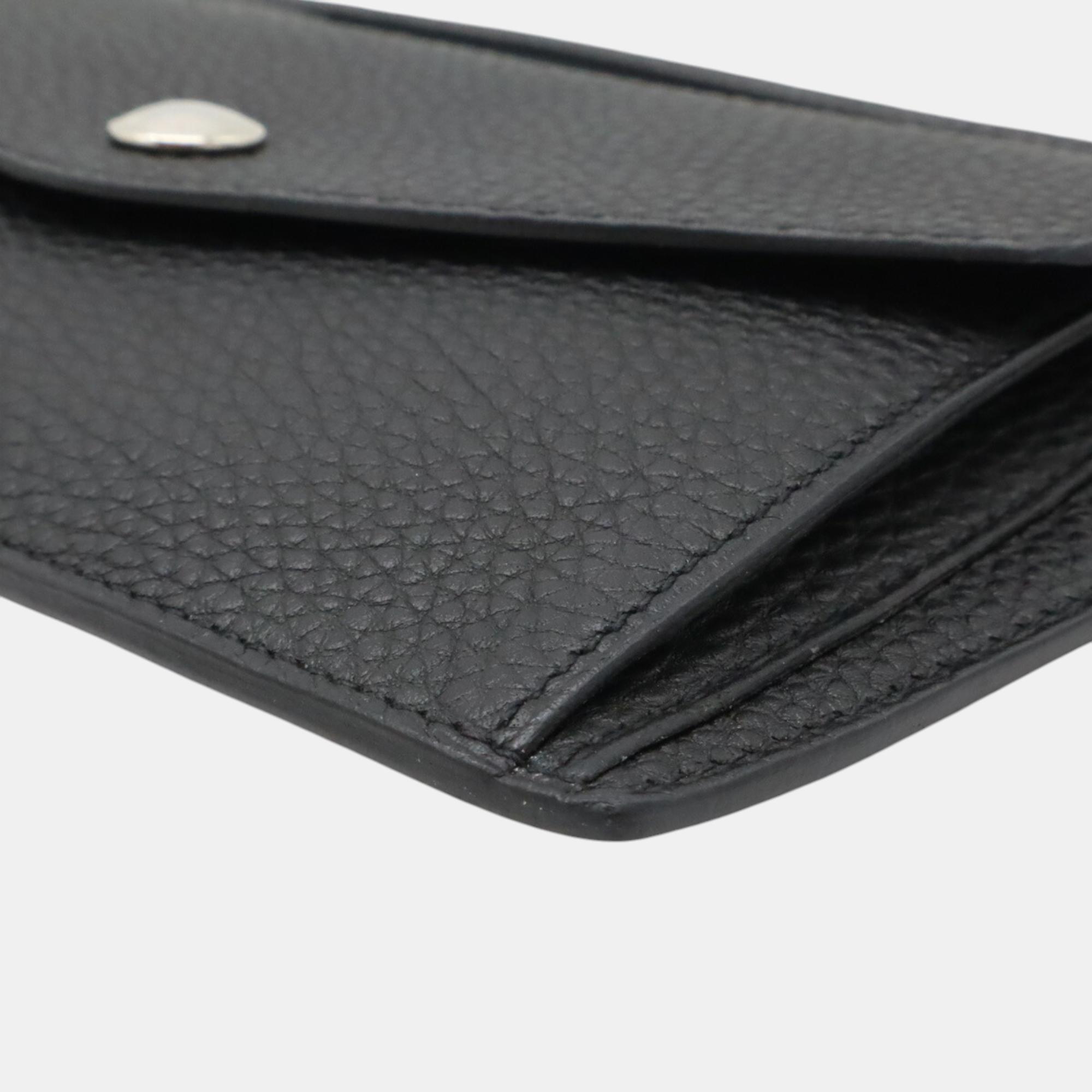 Hermes Waist Bag Multi Pouch Black Leather 