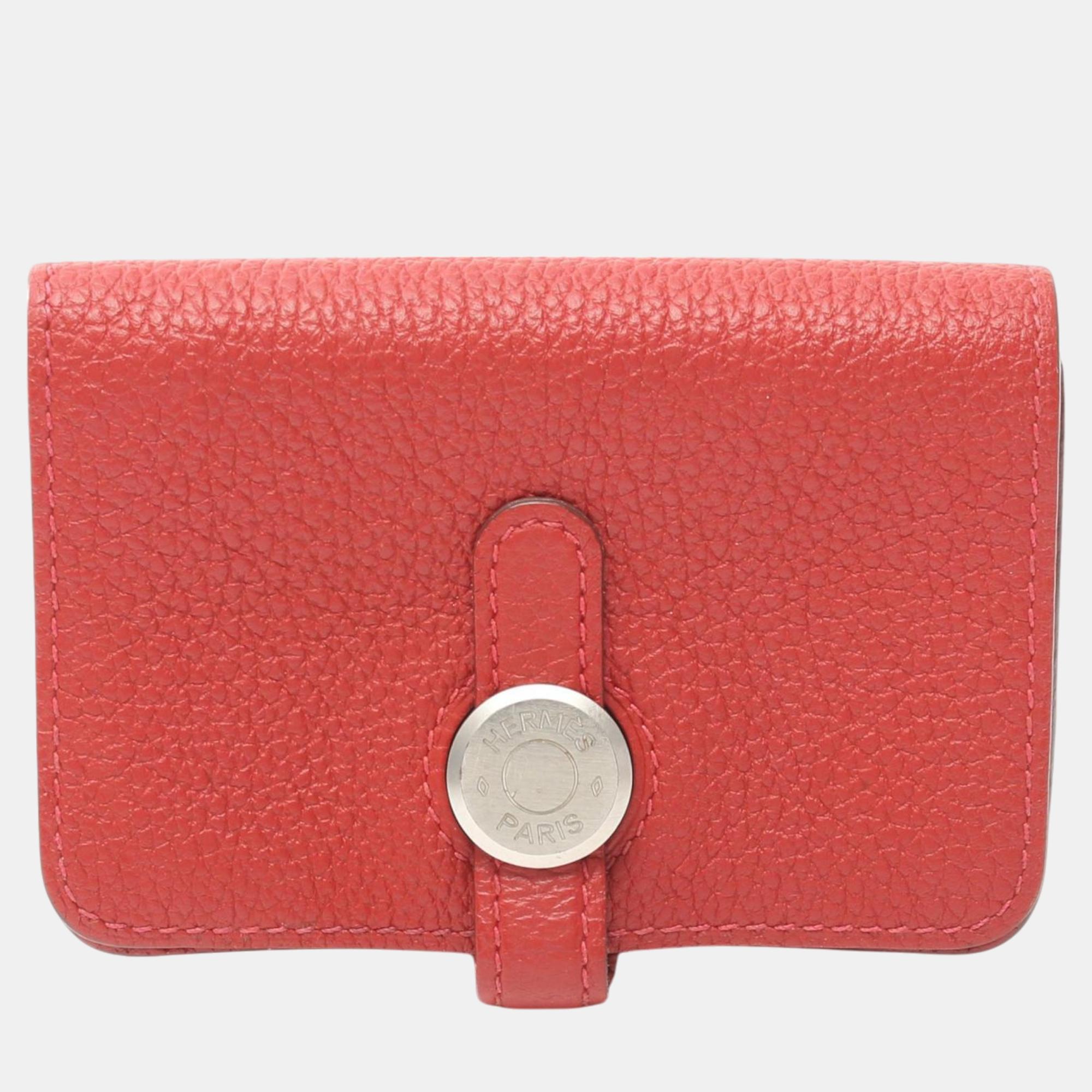 

Hermes Dogon Card Case, Red