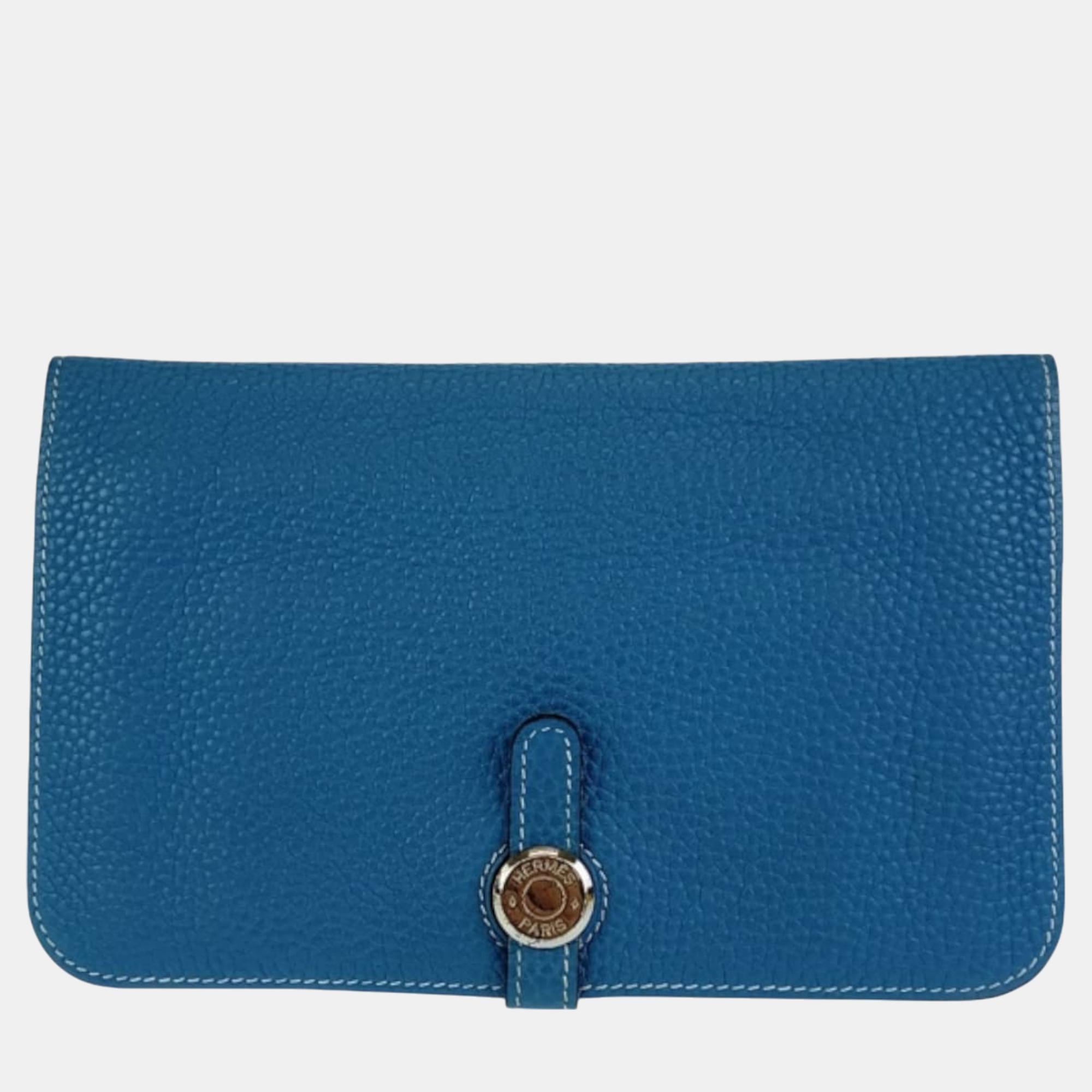 

Hermes Dogon GM Long Wallet, Blue