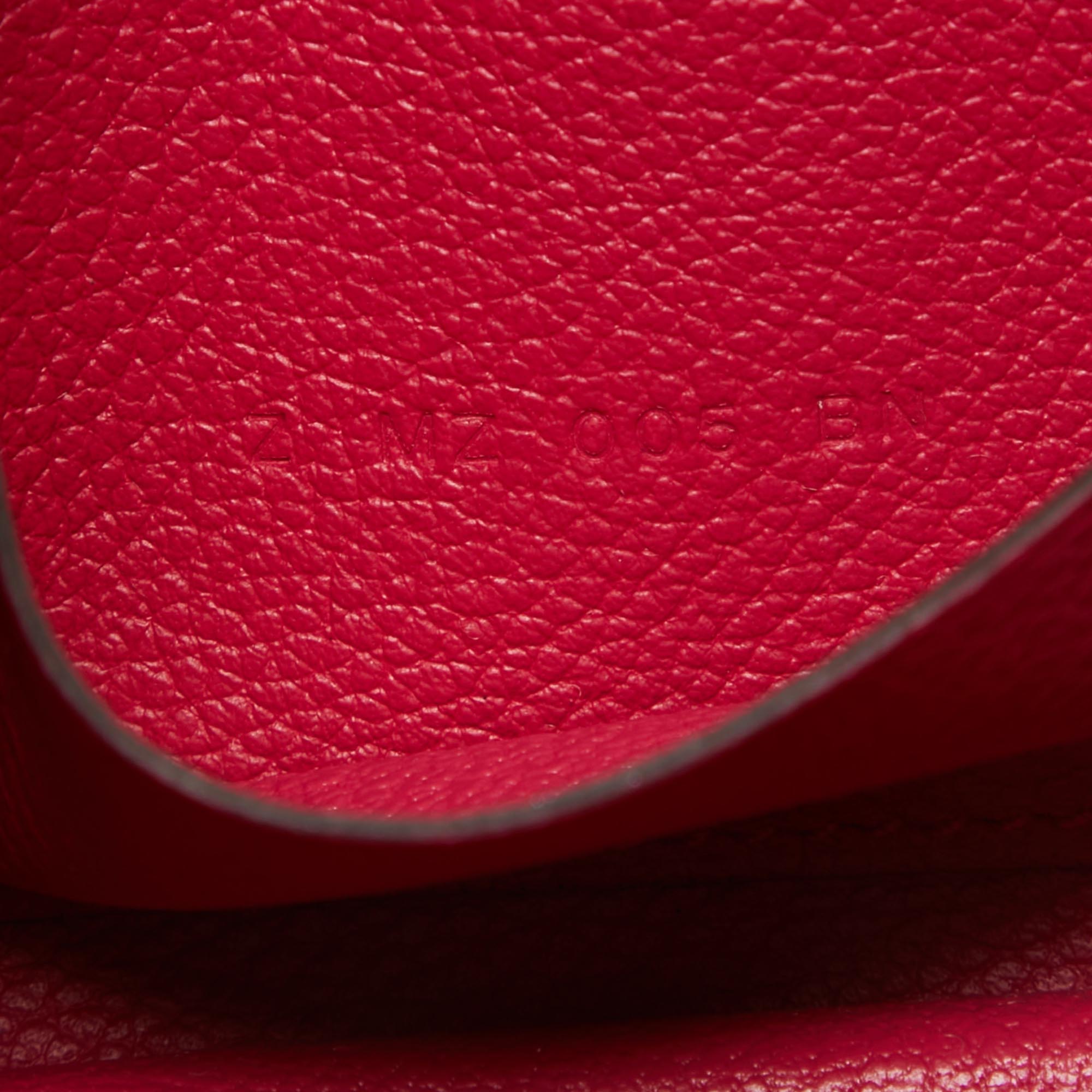 Hermes Framboise/Rouge Sellier Evercolor Leather Constance Slim Wallet 