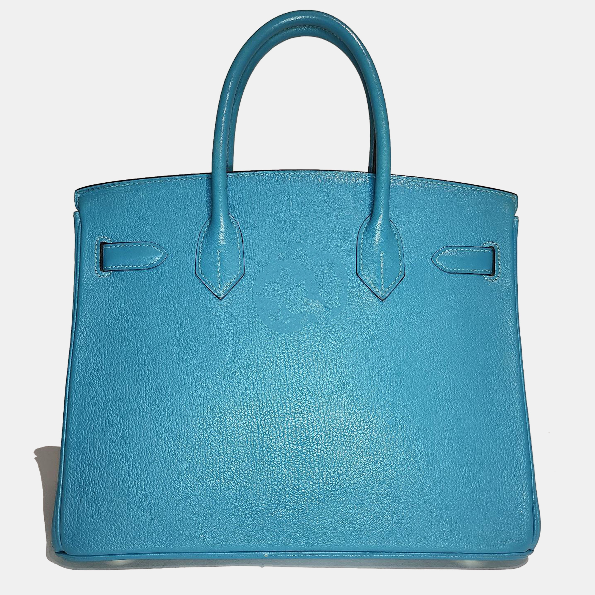 Hermes Cherve Teal PHW Birkin 30 bag 