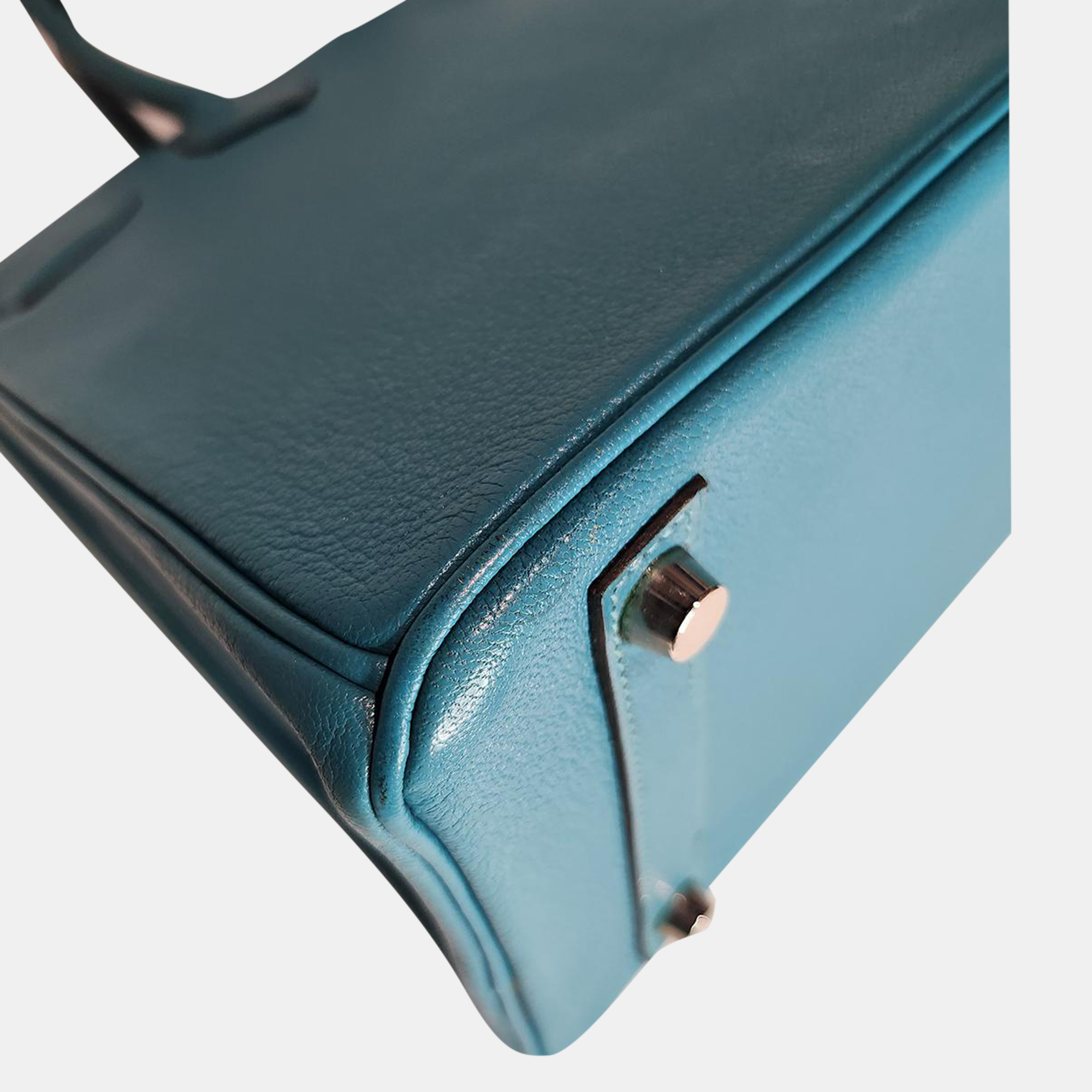 Hermes Cherve Teal PHW Birkin 30 bag 