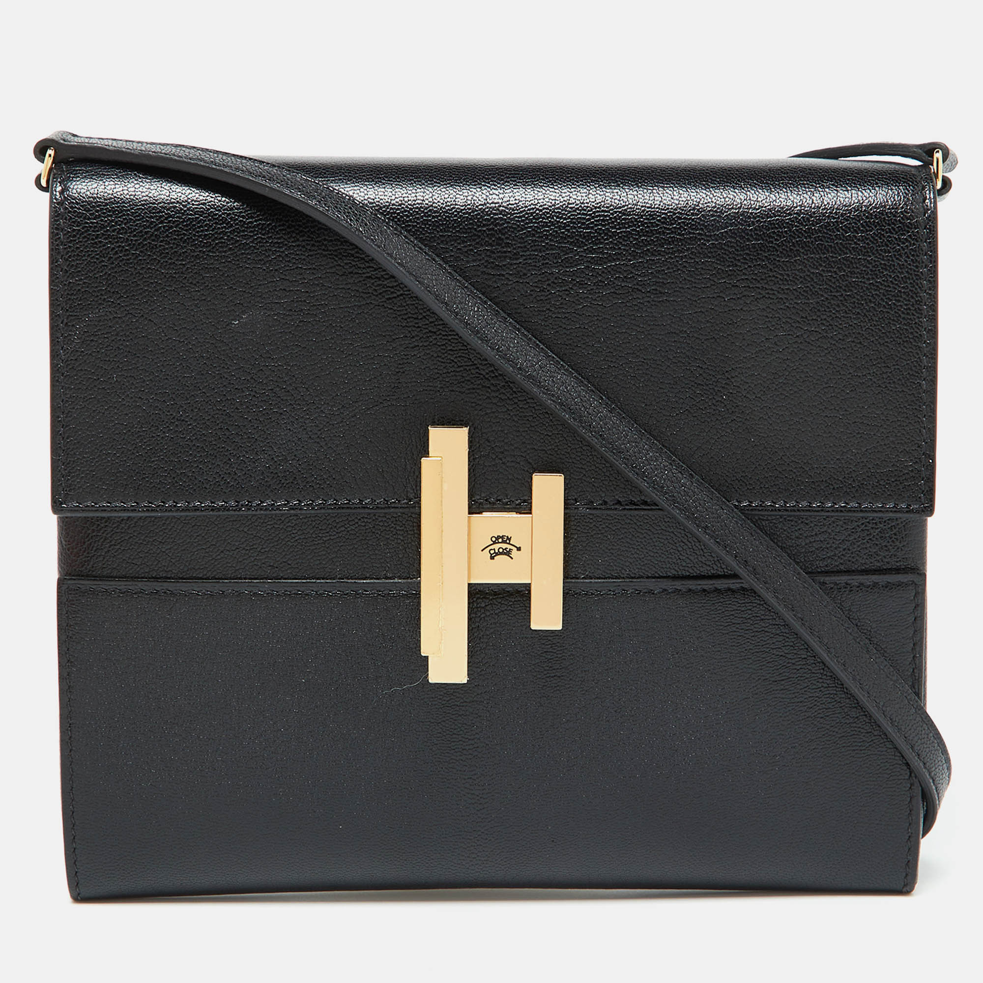 

Hermès Black Chevre De Coromandel Leather Cinhetic To Go Bag