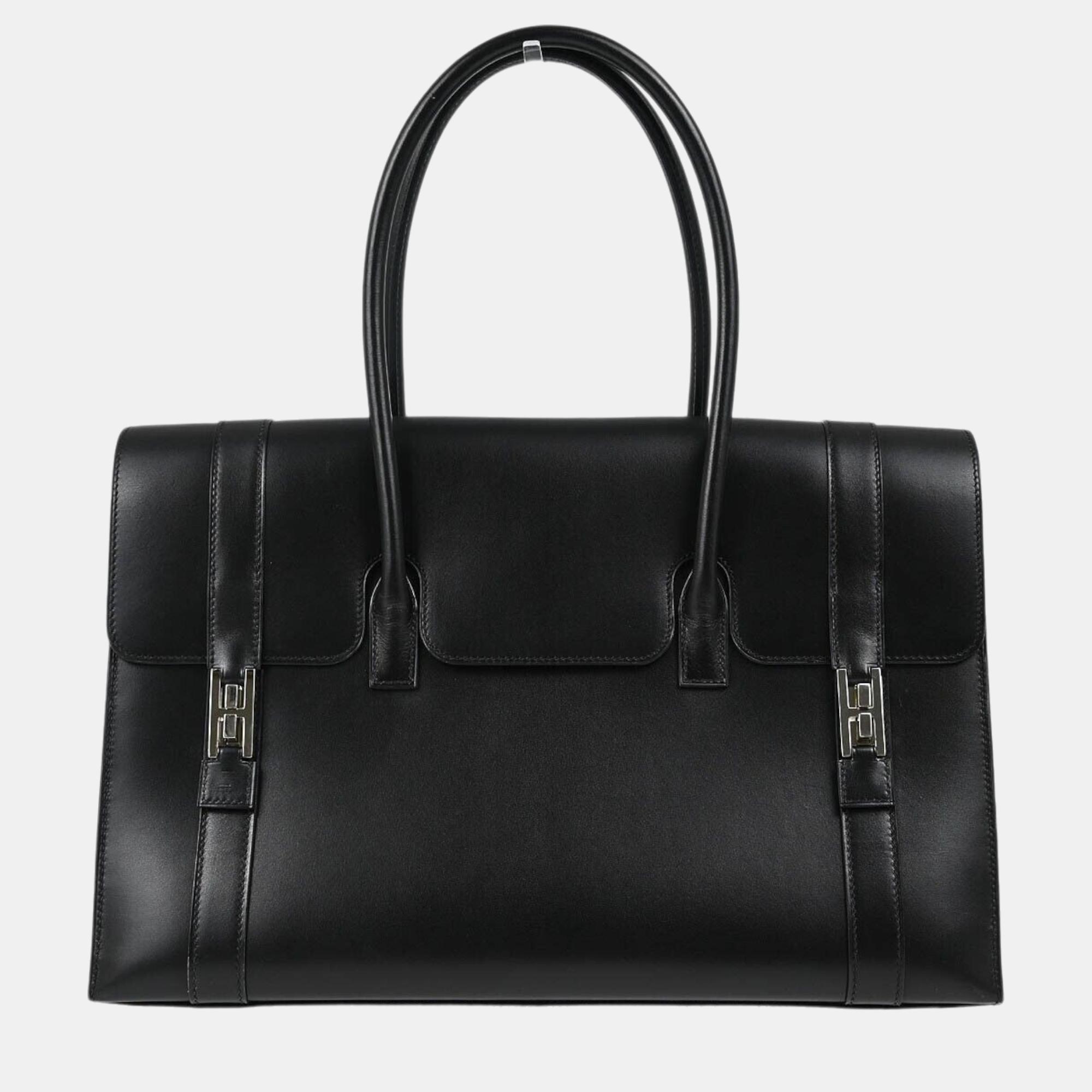 

Hermes Black Box Calf Fjord Drag 2 37 Handbag