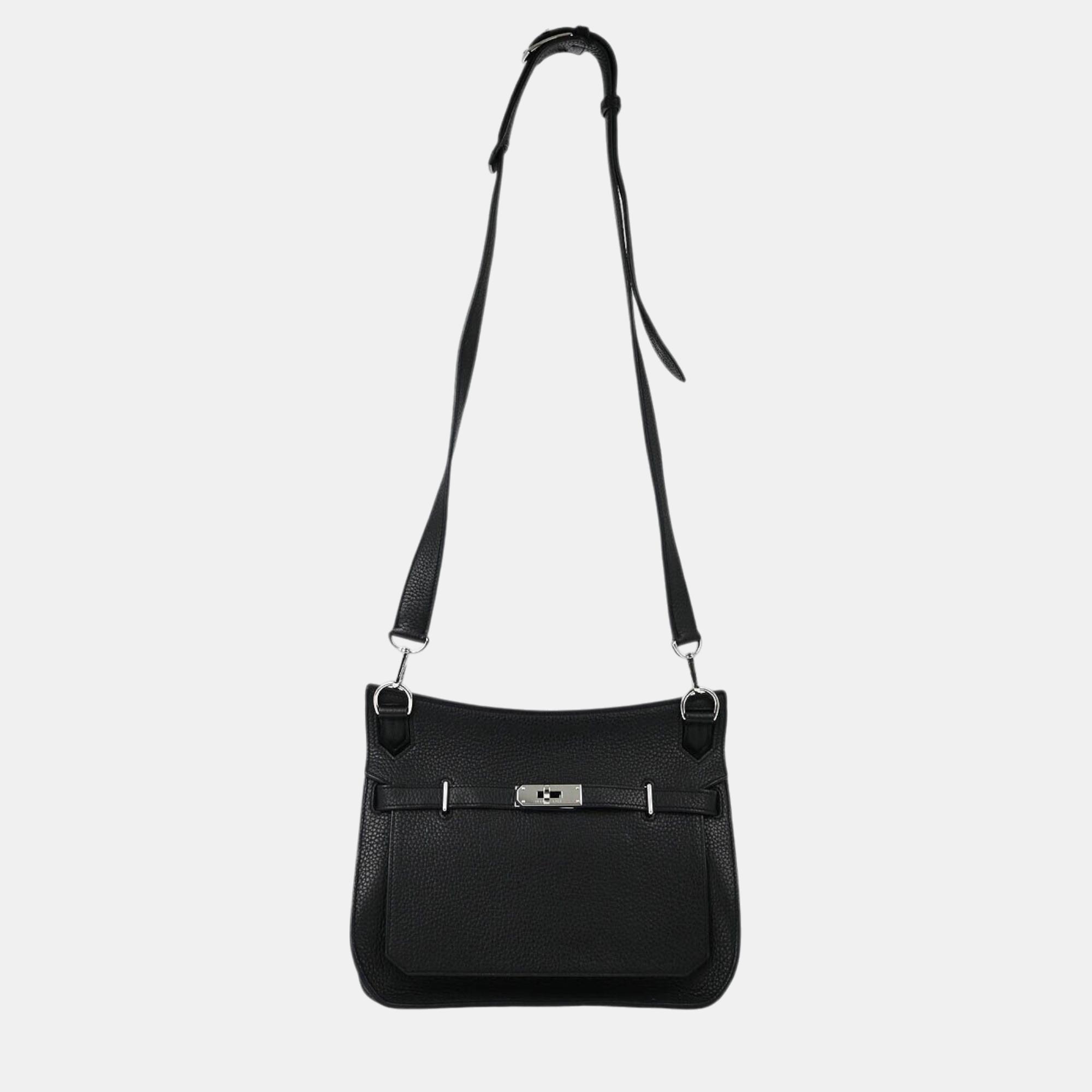 

Hermes Black Taurillon Clemence Jypsiere 28 Shoulder Bag