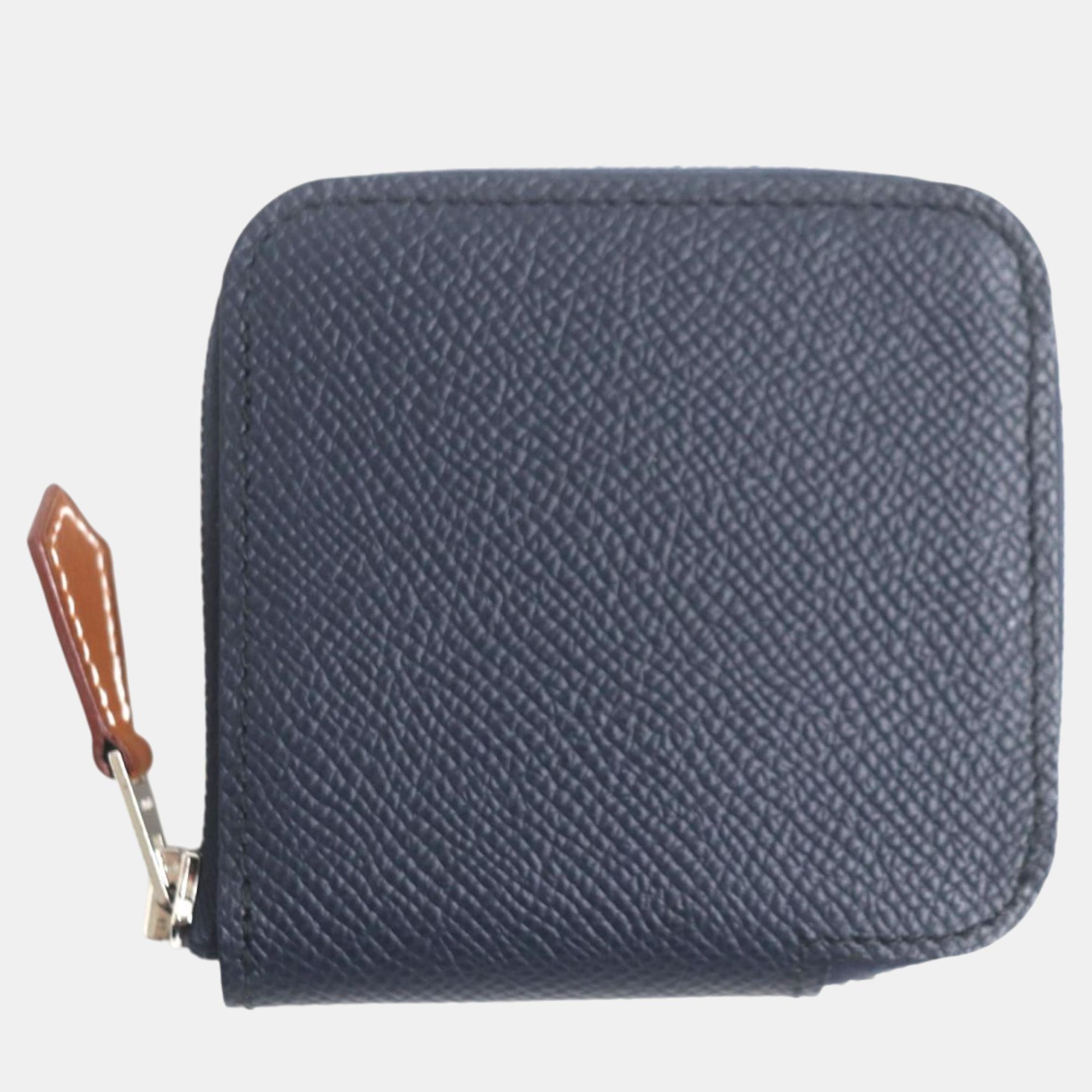 

Hermes Azap Mini Coin Case Blue Indigo Blue Leather, Navy blue