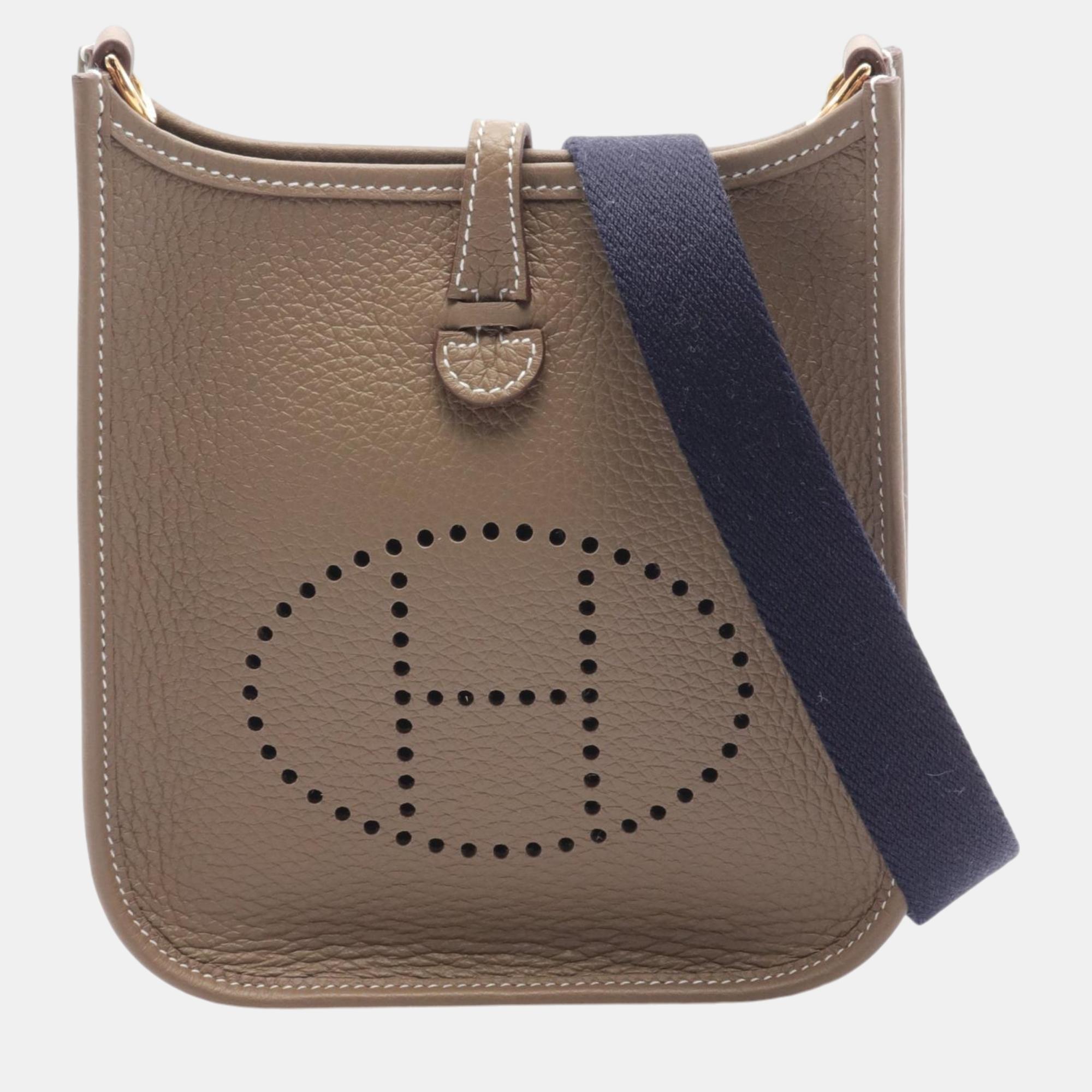 

Hermes Evelyne TPM Shoulder Bag Brown Leather