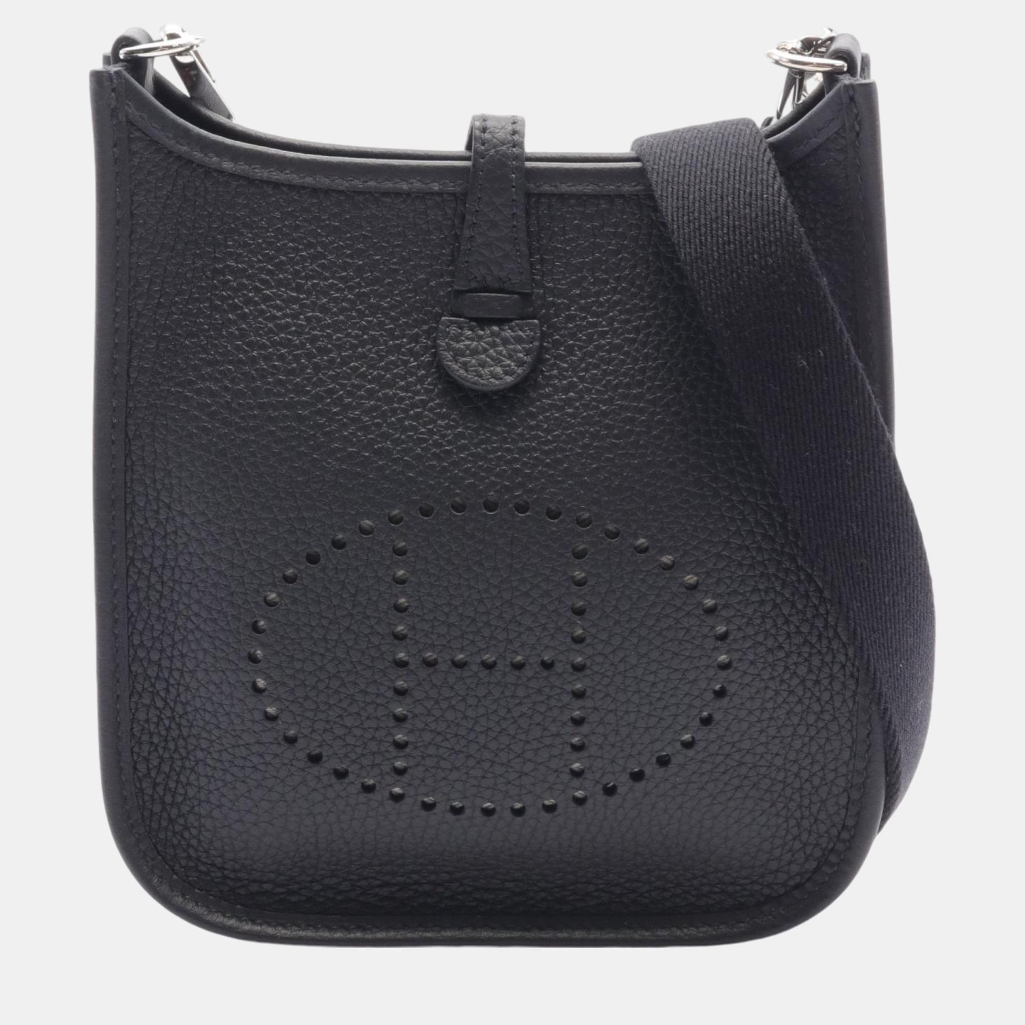 

Hermes Evelyne TPM Shoulder Bag Black Leather