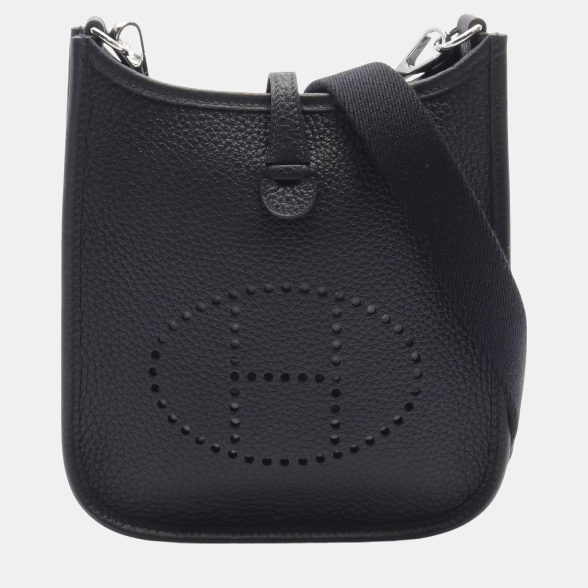 

Hermes Evelyne TPM Shoulder Bag Black Leather