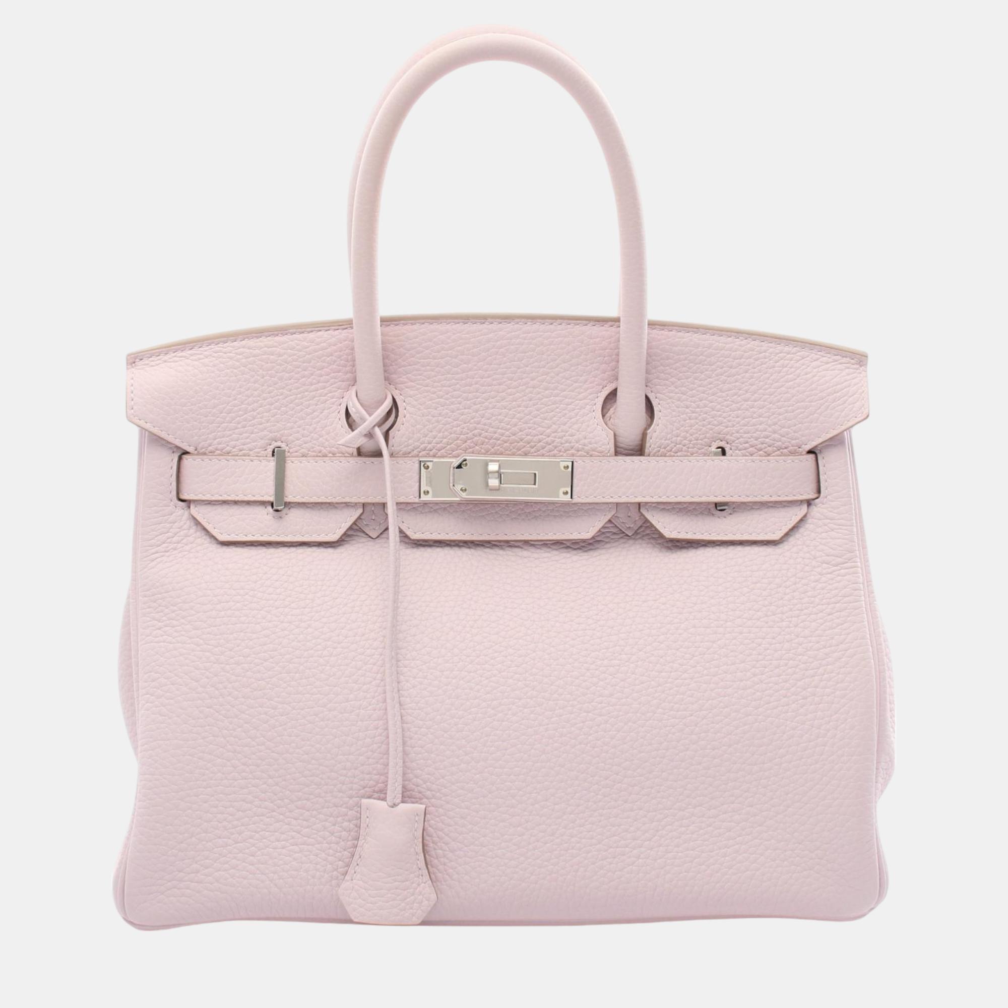 

Hermes Birkin 30 Handbag Pink Leather